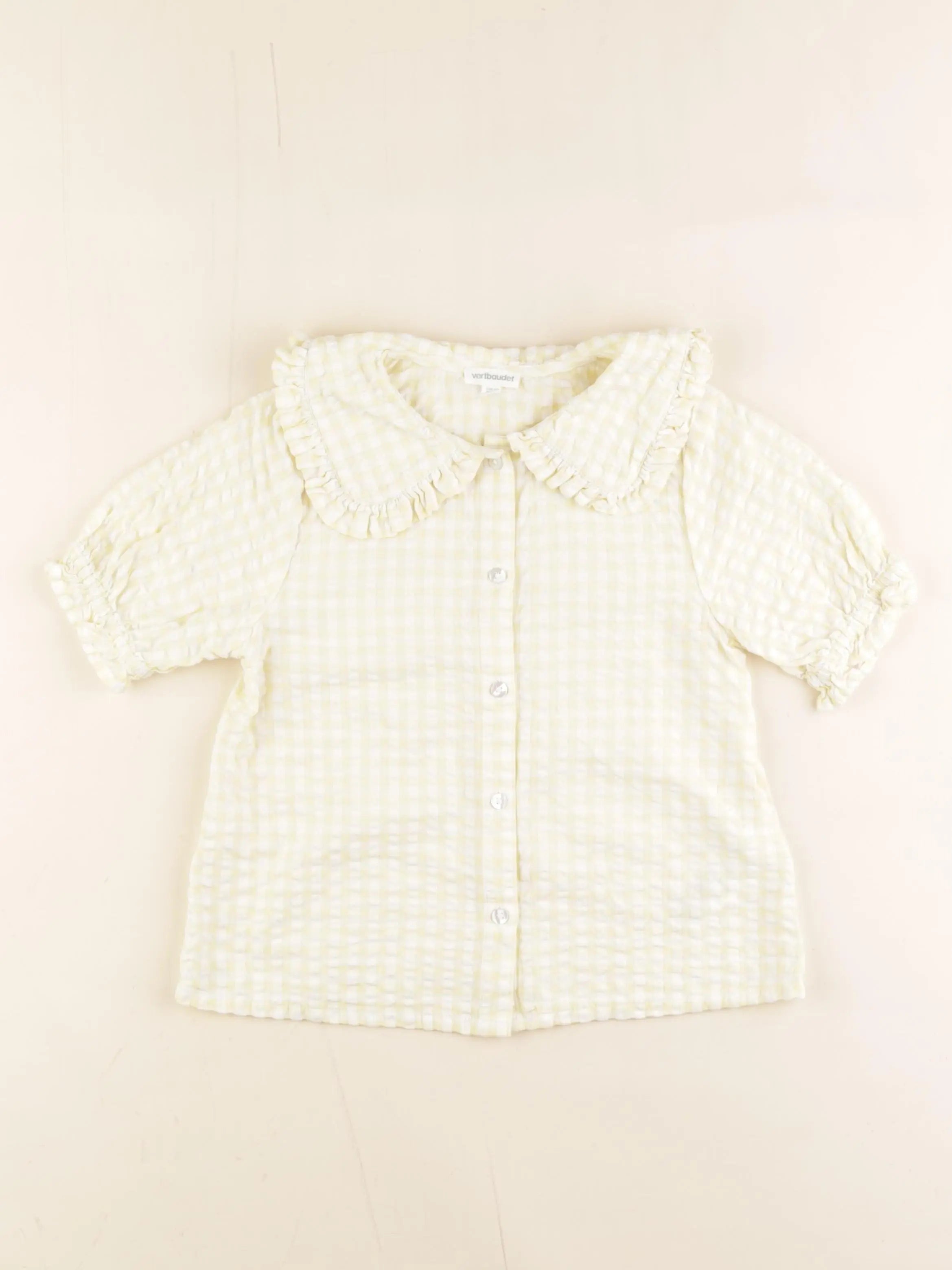 Vertbaudet - blouse jaune - 7 ans