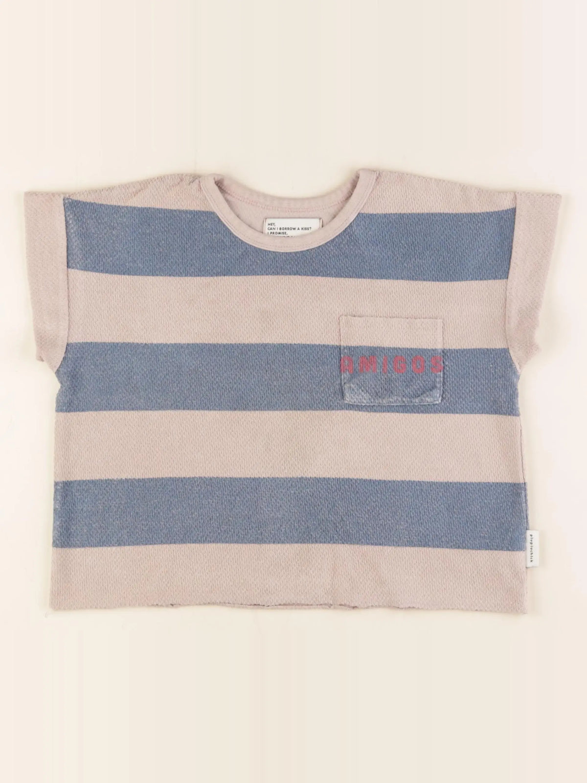 Piupiuchick - tee-shirt bleu, beige - 3 ans