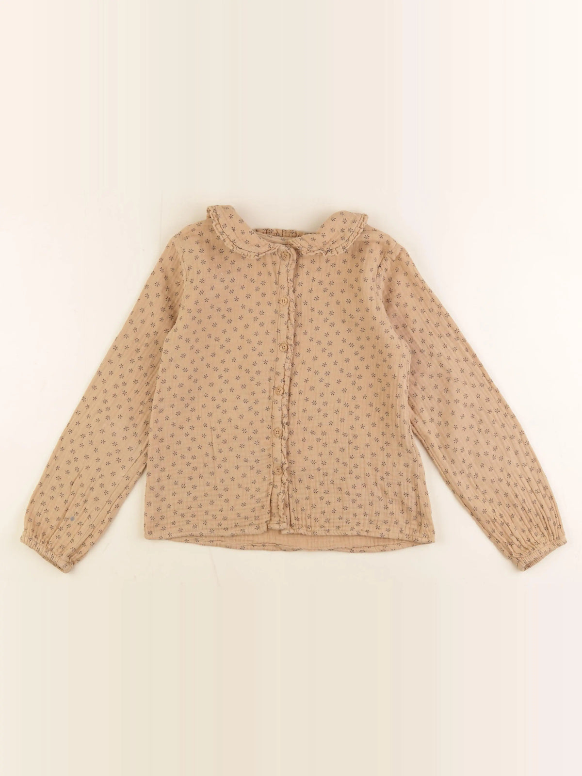 Vertbaudet - chemise marron - 7 ans