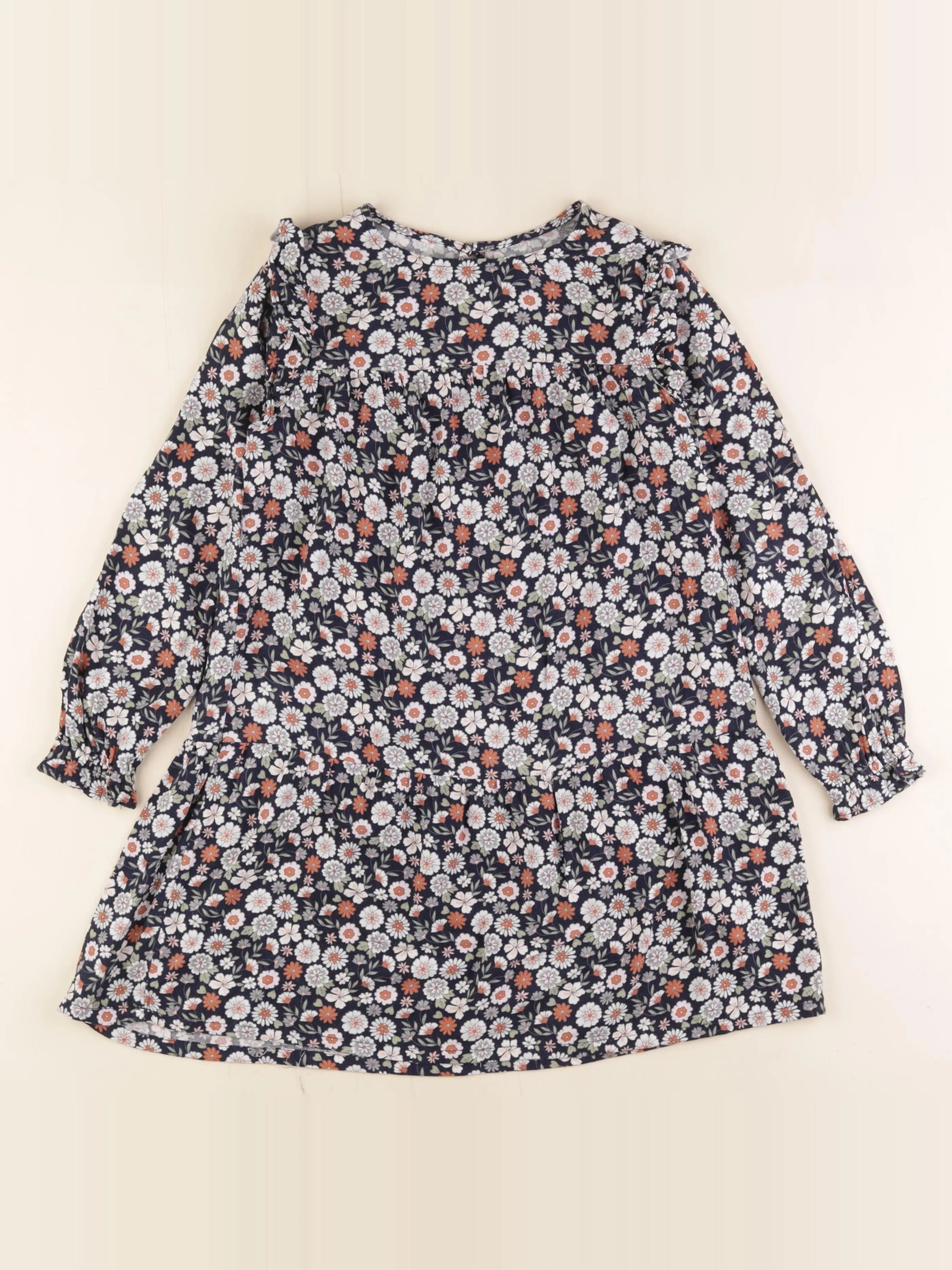 Vertbaudet - robe bleu, multicolore - 7 ans