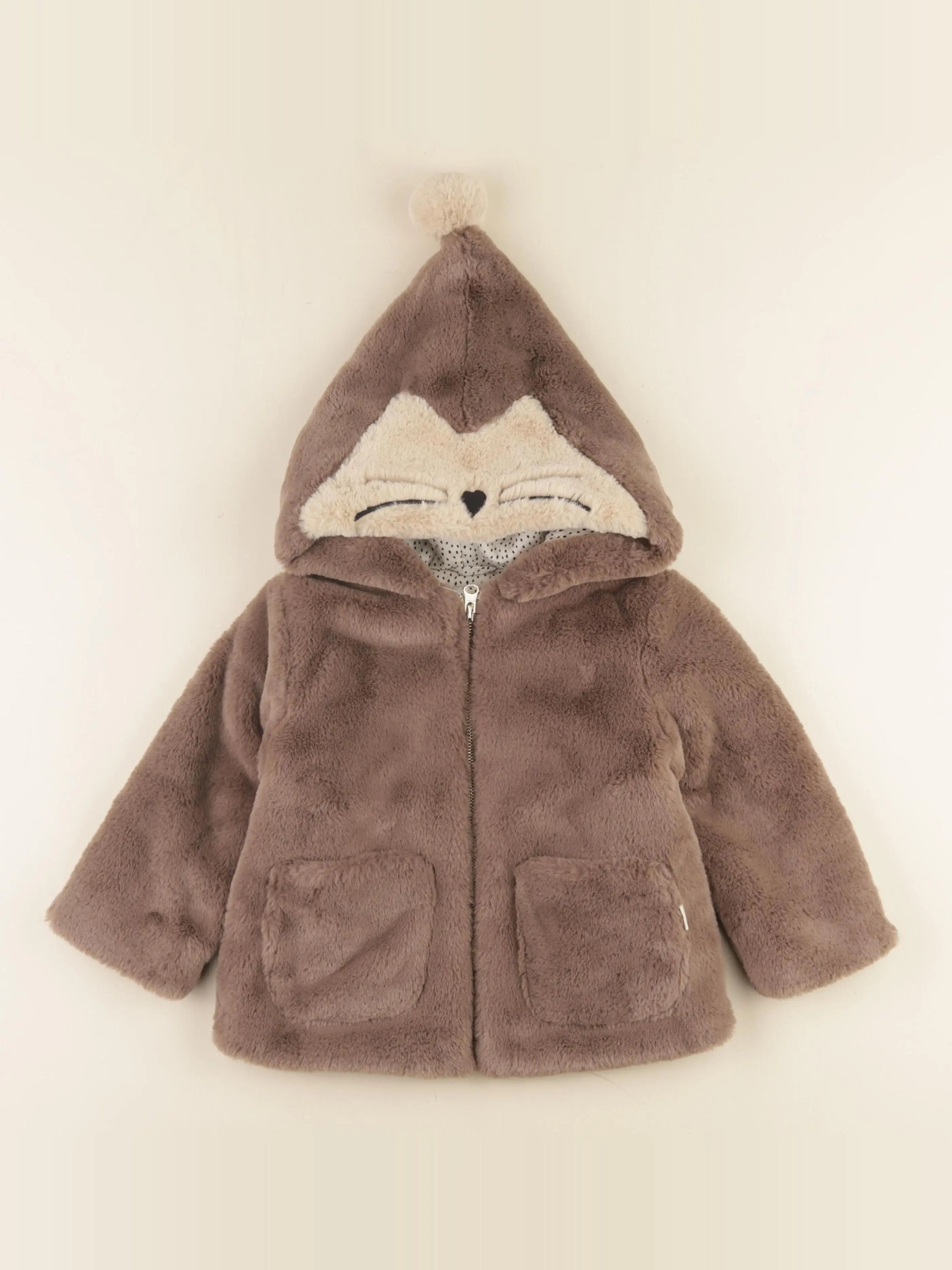 Zara - veste doublé marron - 18/24 mois