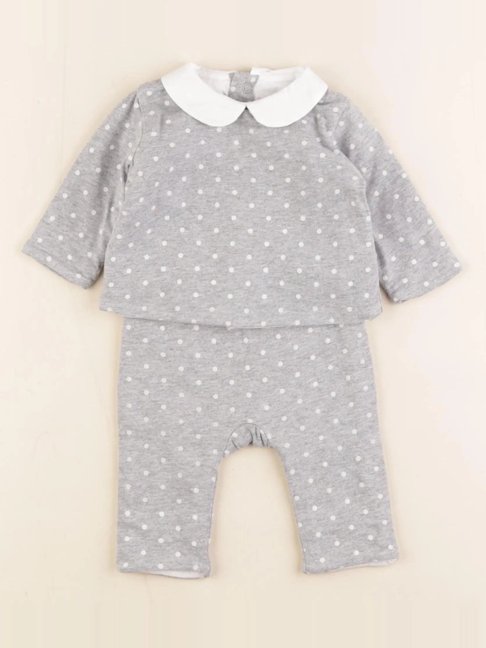 Jacadi - ensemble gris - 3 mois