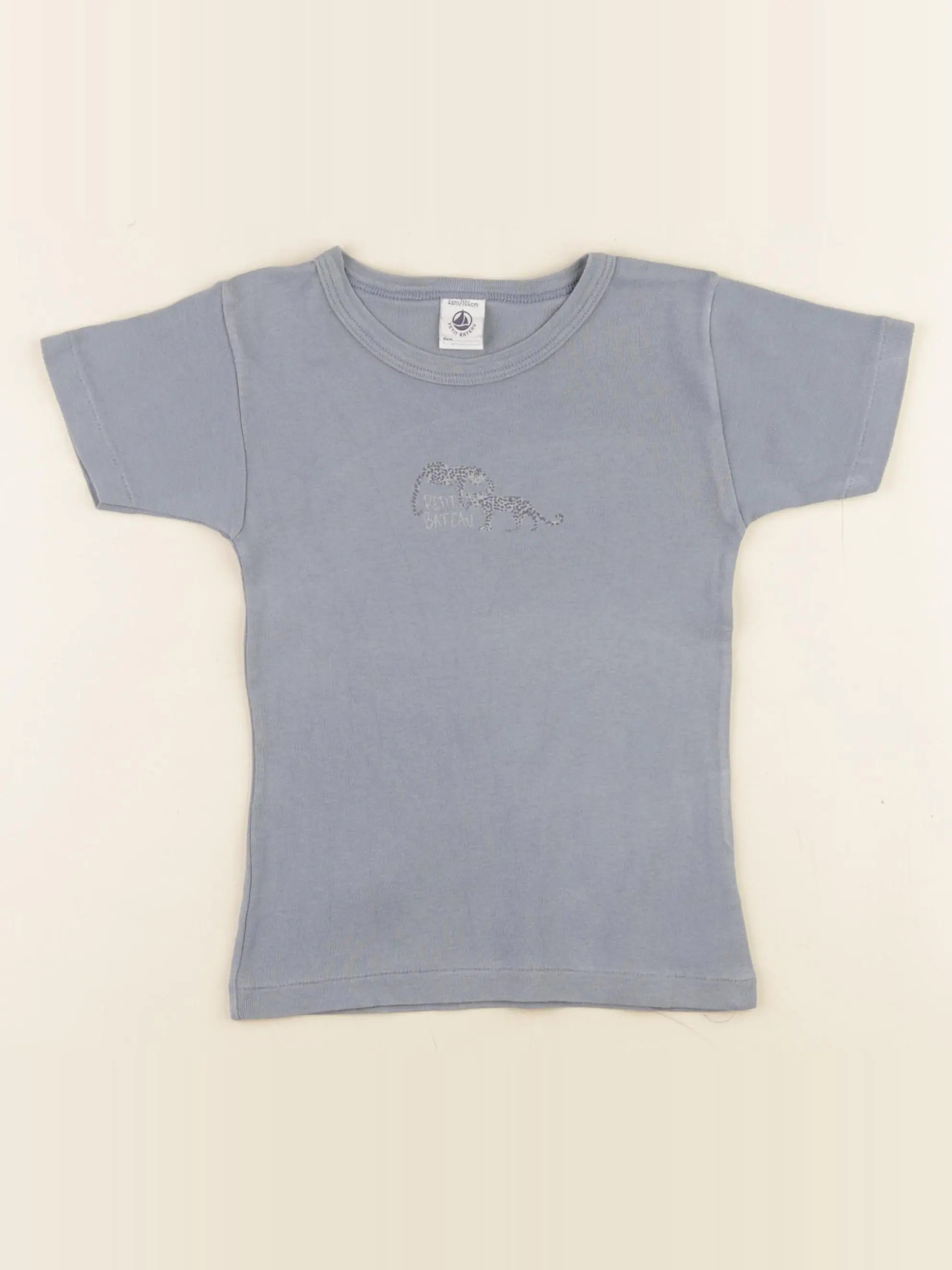 Petit Bateau - maillot de corps bleu - 4 ans