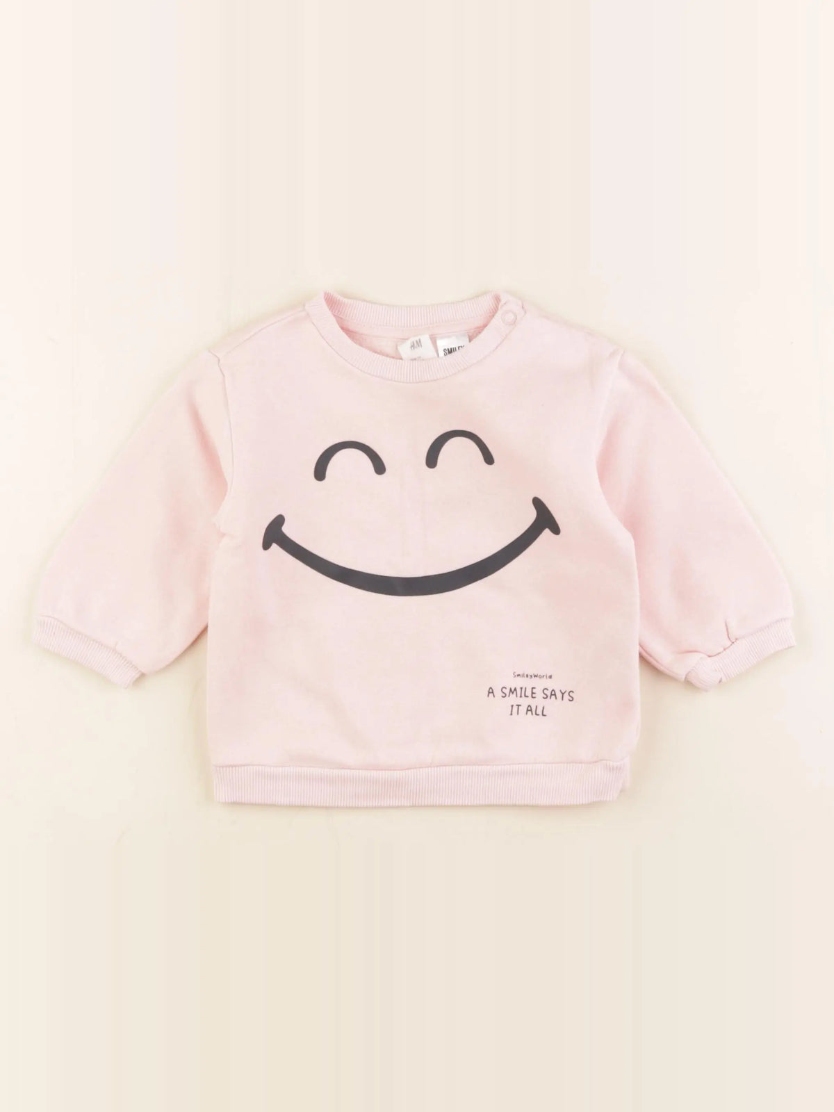 H&M - sweat rose - 9 mois