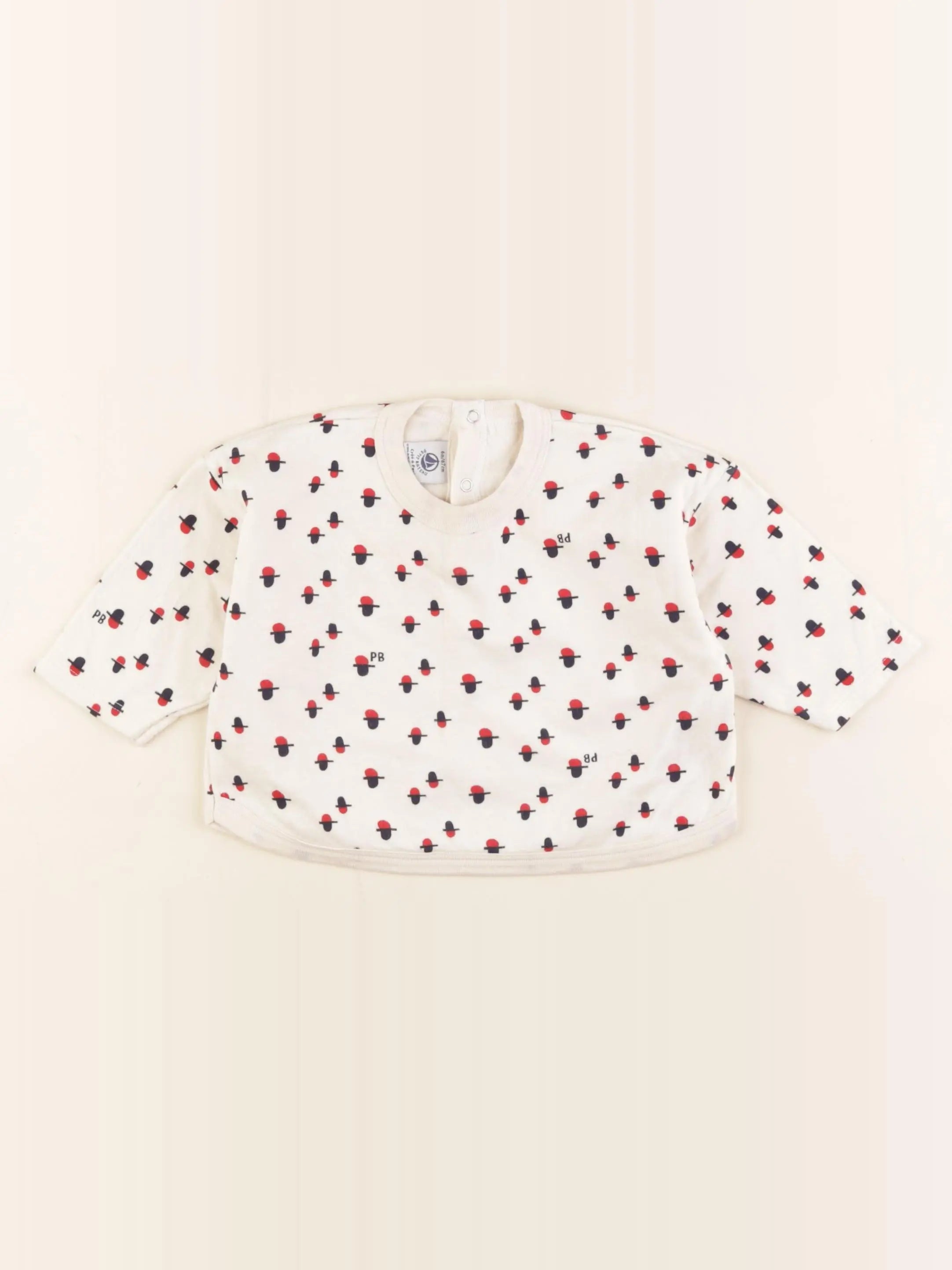 Petit Bateau - sweat beige - 6 mois
