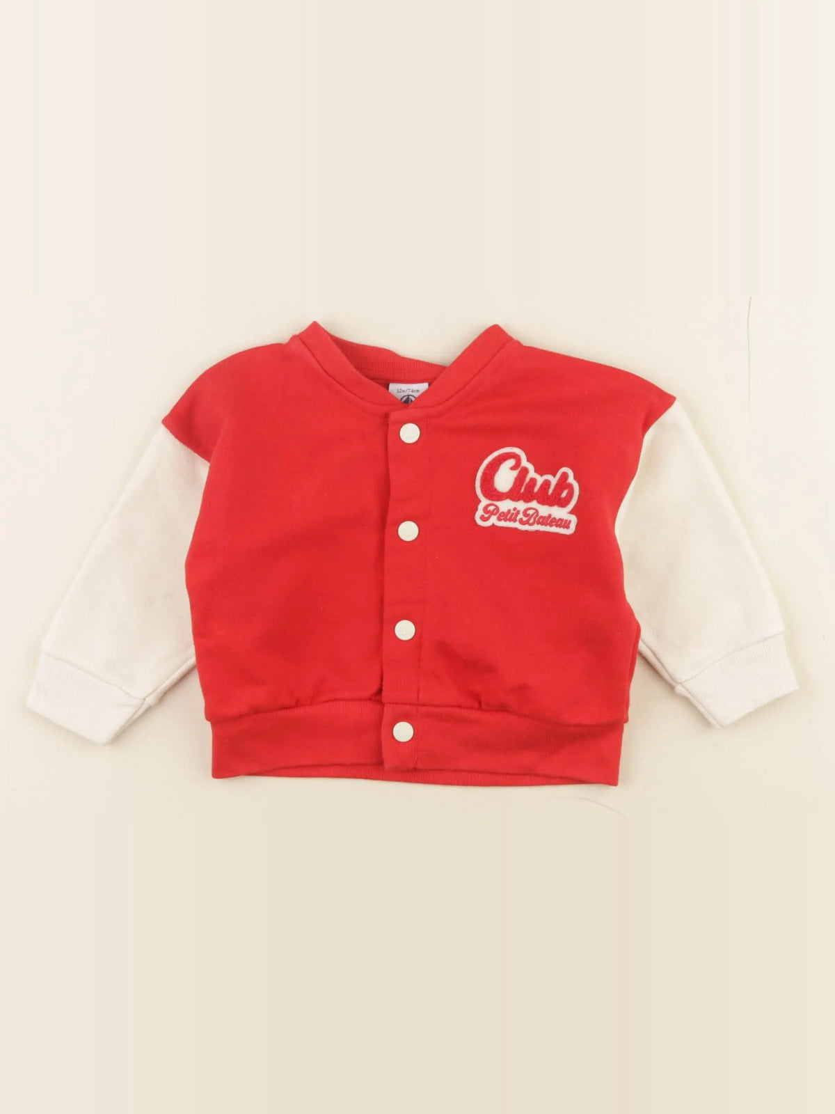 Petit Bateau - veste rouge - 12 mois