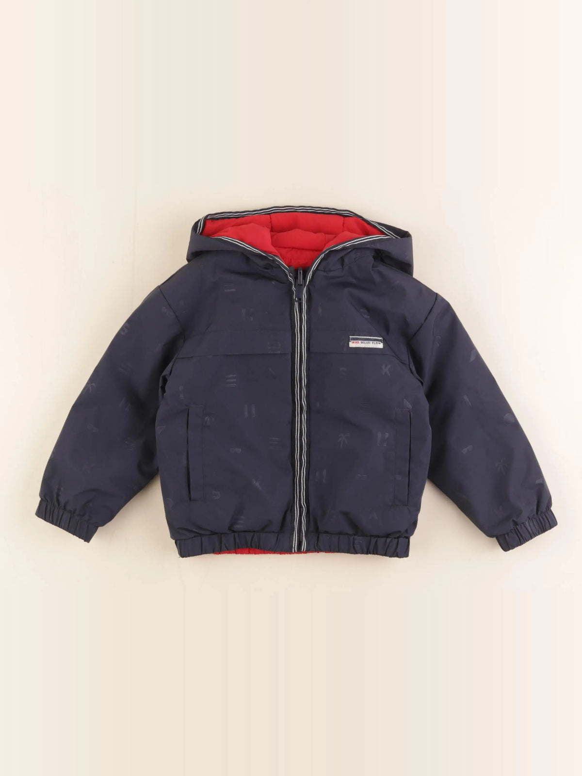 IKKS - imperméable réversible rouge, bleu - 2 ans