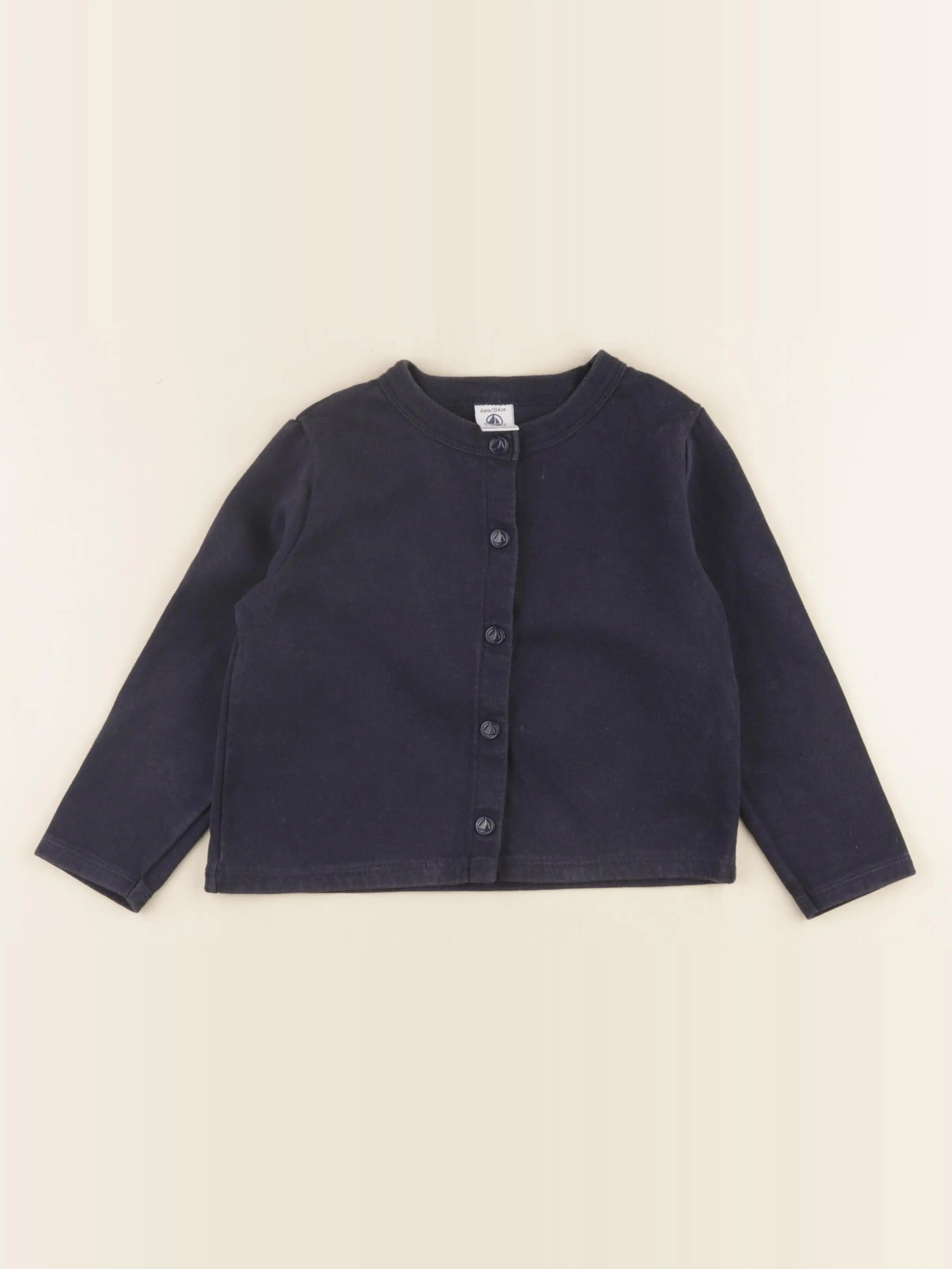 Petit Bateau - gilet bleu - 4 ans
