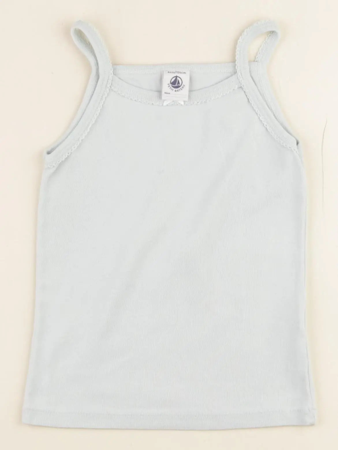 Petit Bateau - maillot de corps bleu - 4 ans