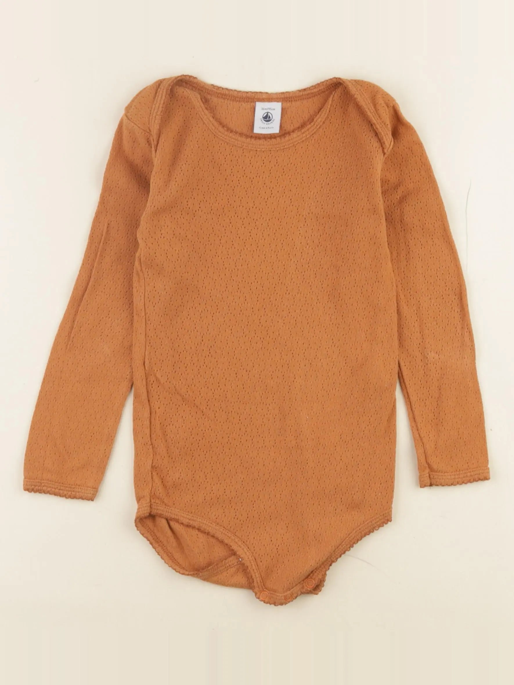 Petit Bateau - body marron - 36 mois