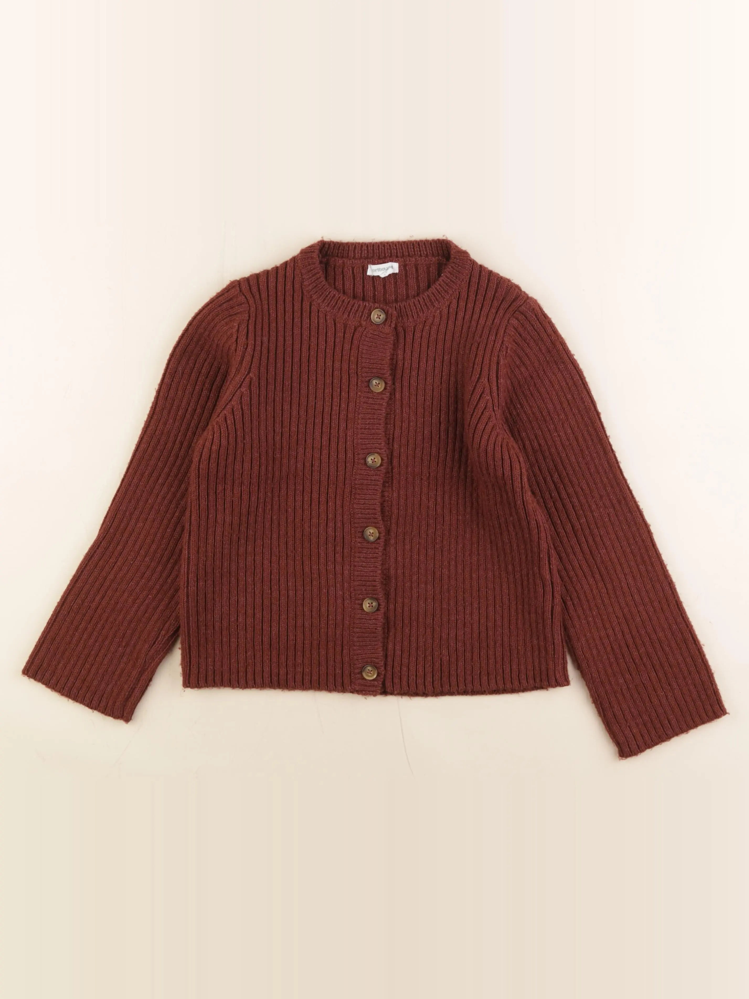 Vertbaudet - gilet rouge - 8 ans