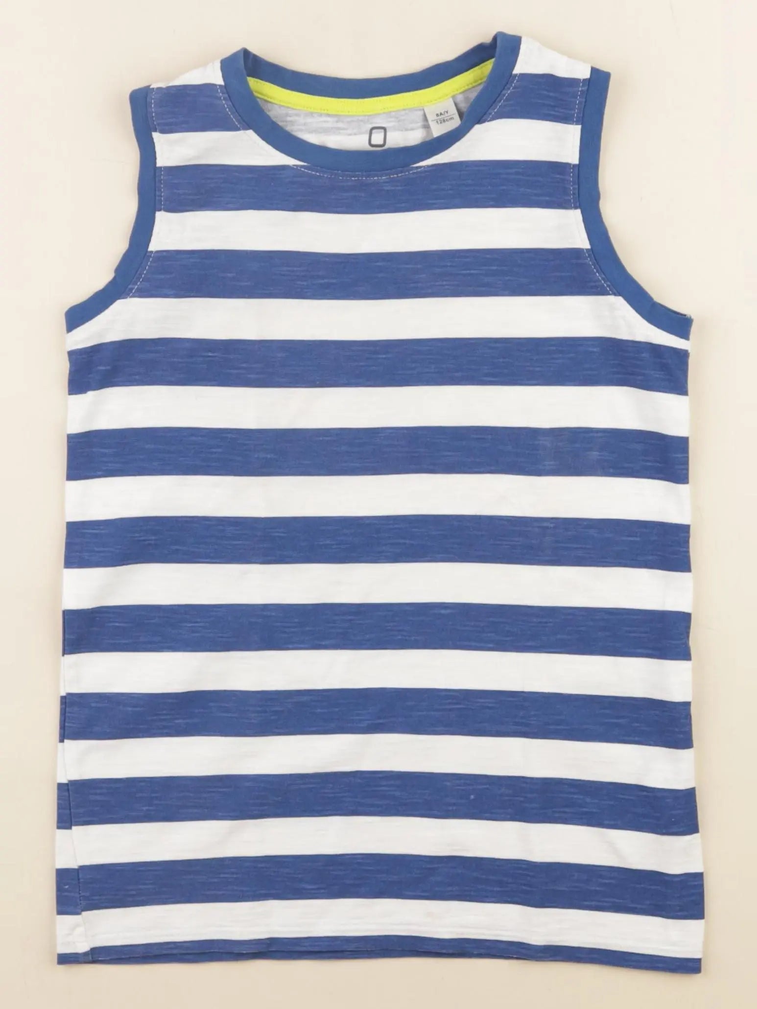 Okaidi - débardeur blanc, bleu - 8 ans