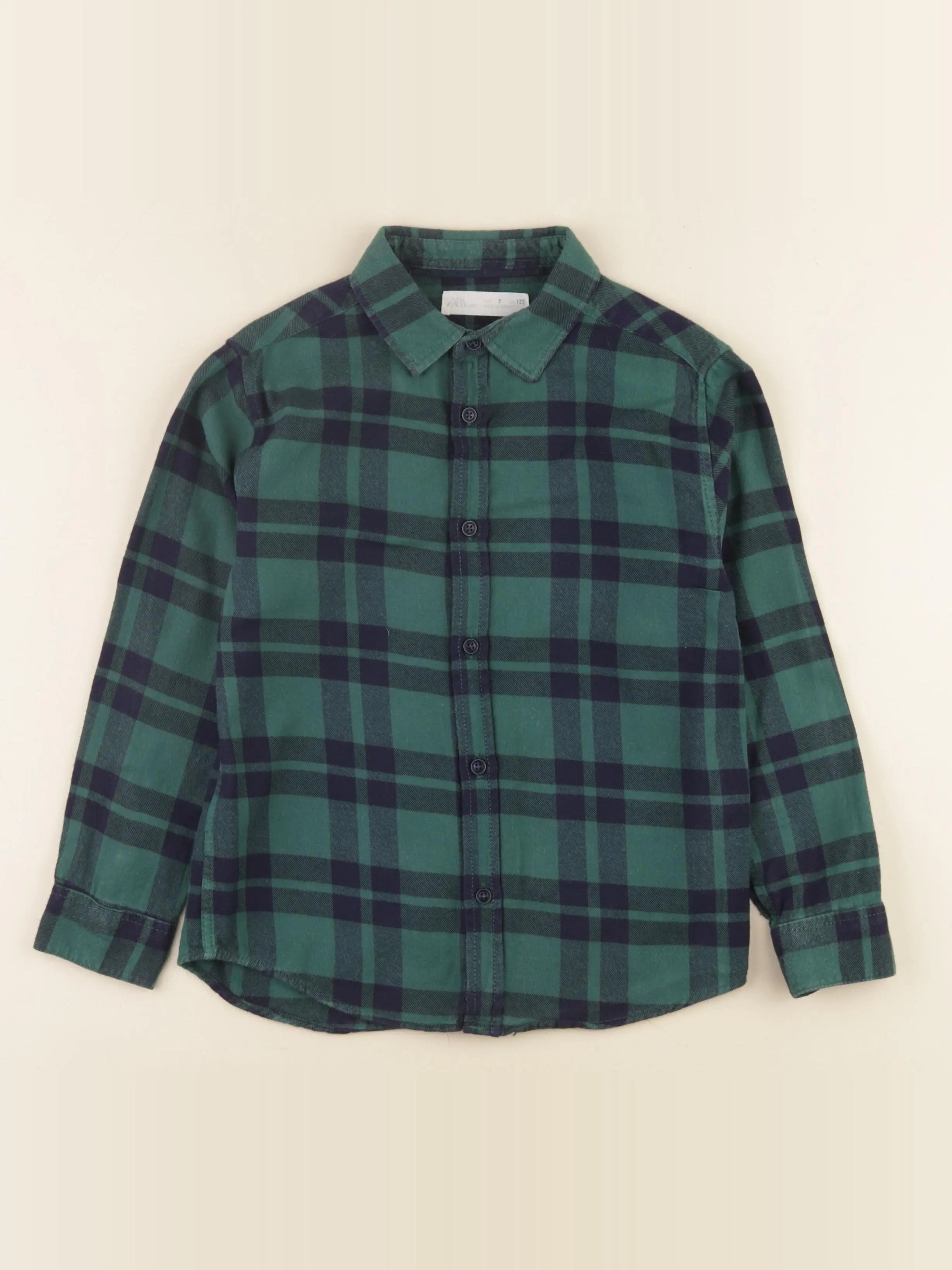 Zara - chemise vert - 7 ans
