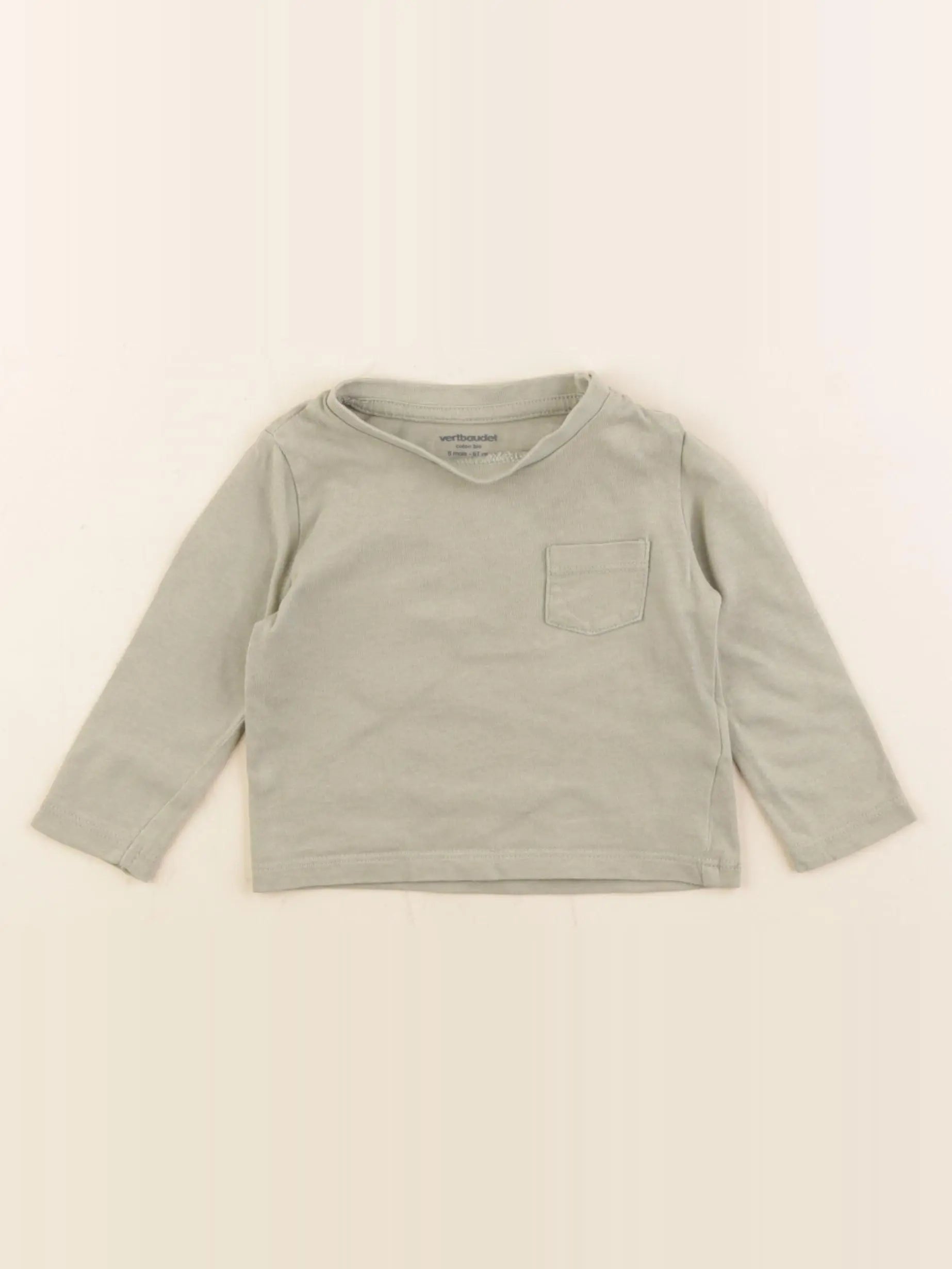 Vertbaudet - tee-shirt vert - 6 mois