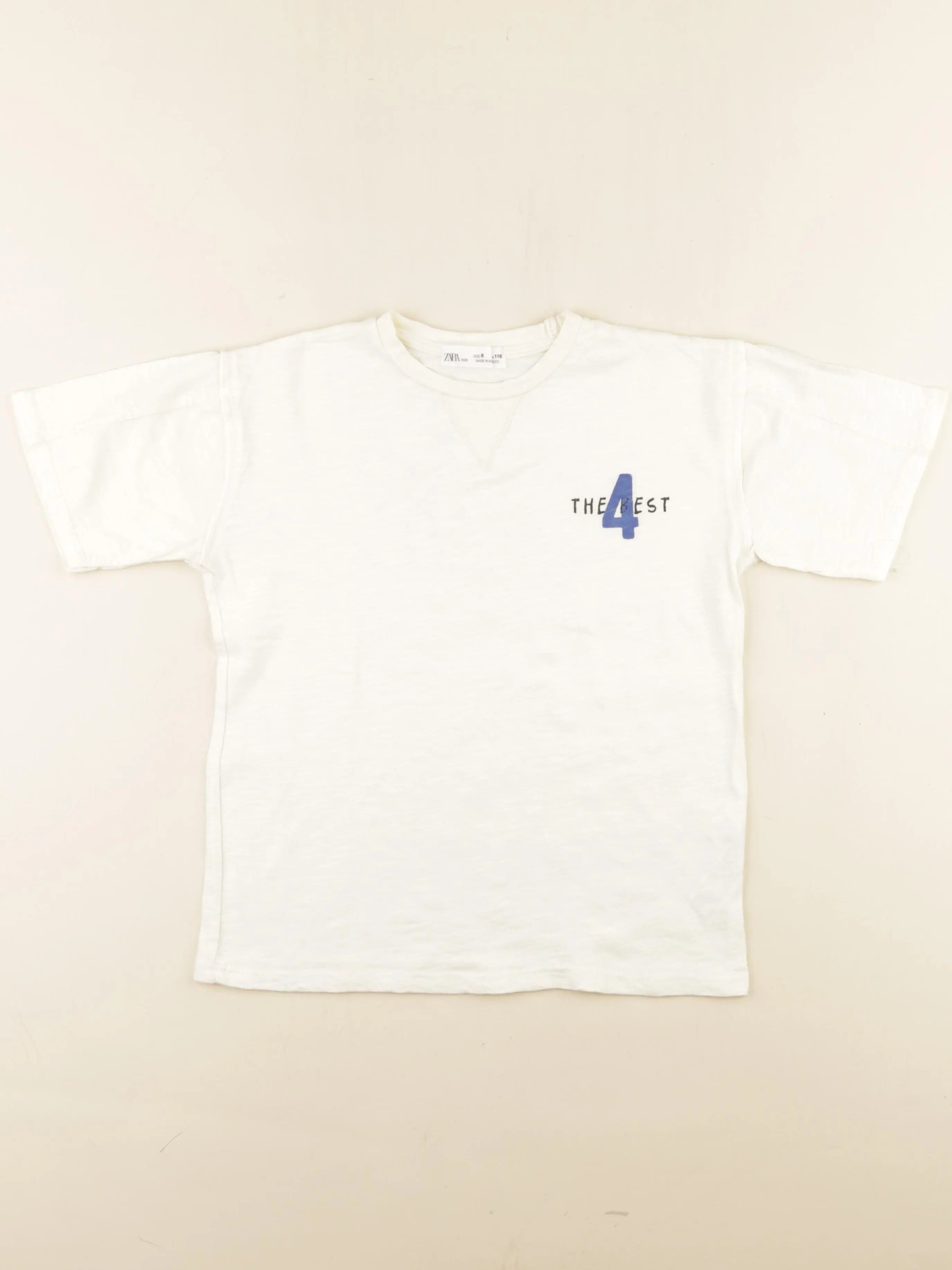 Zara - tee-shirt beige - 6 ans