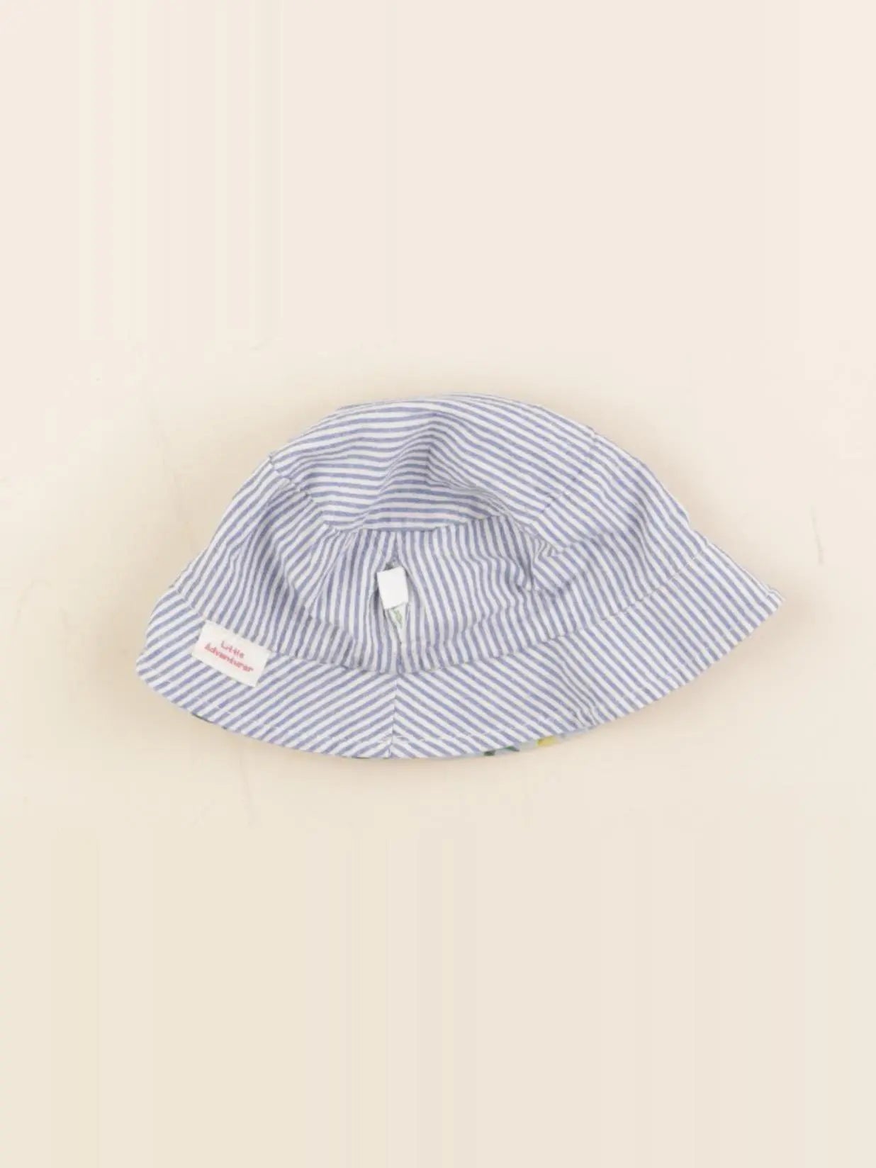 Vertbaudet - chapeau réversible bleu, blanc - 3/6 mois