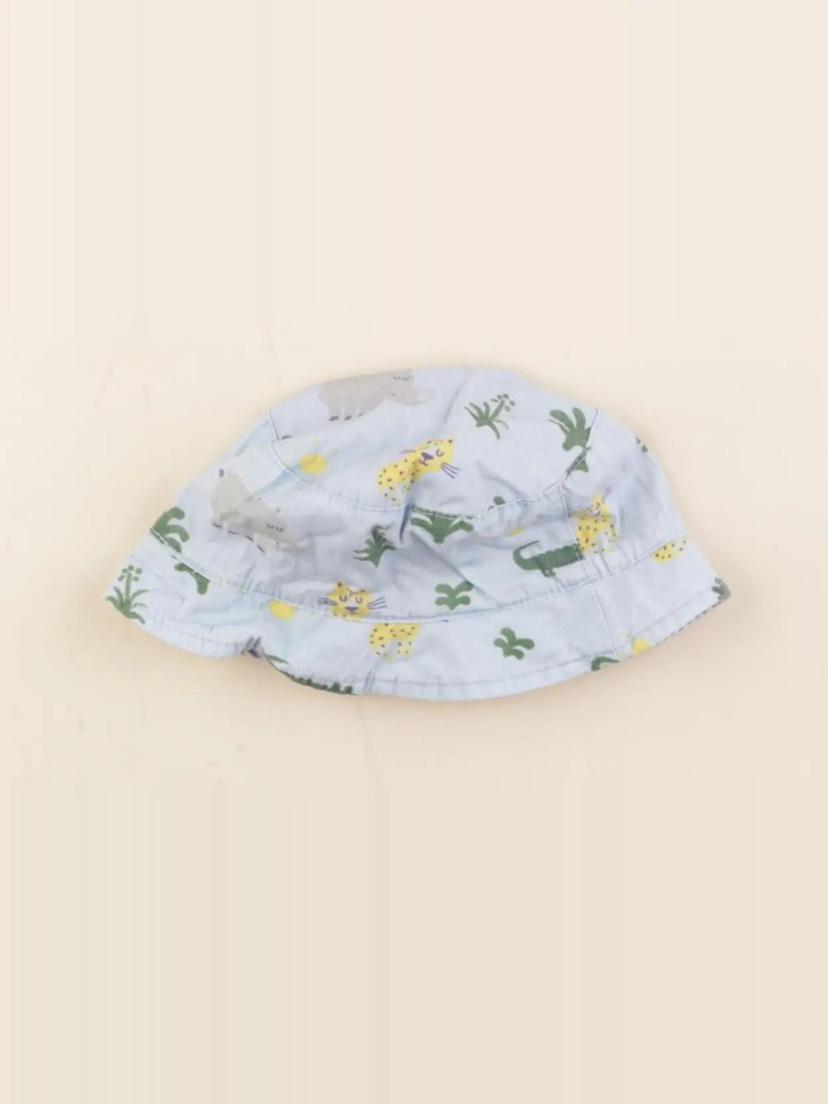 Vertbaudet - chapeau réversible bleu, blanc - 3/6 mois