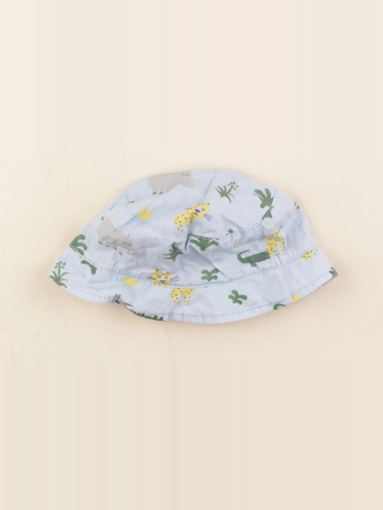 Vertbaudet - chapeau réversible bleu, blanc - 3/6 mois