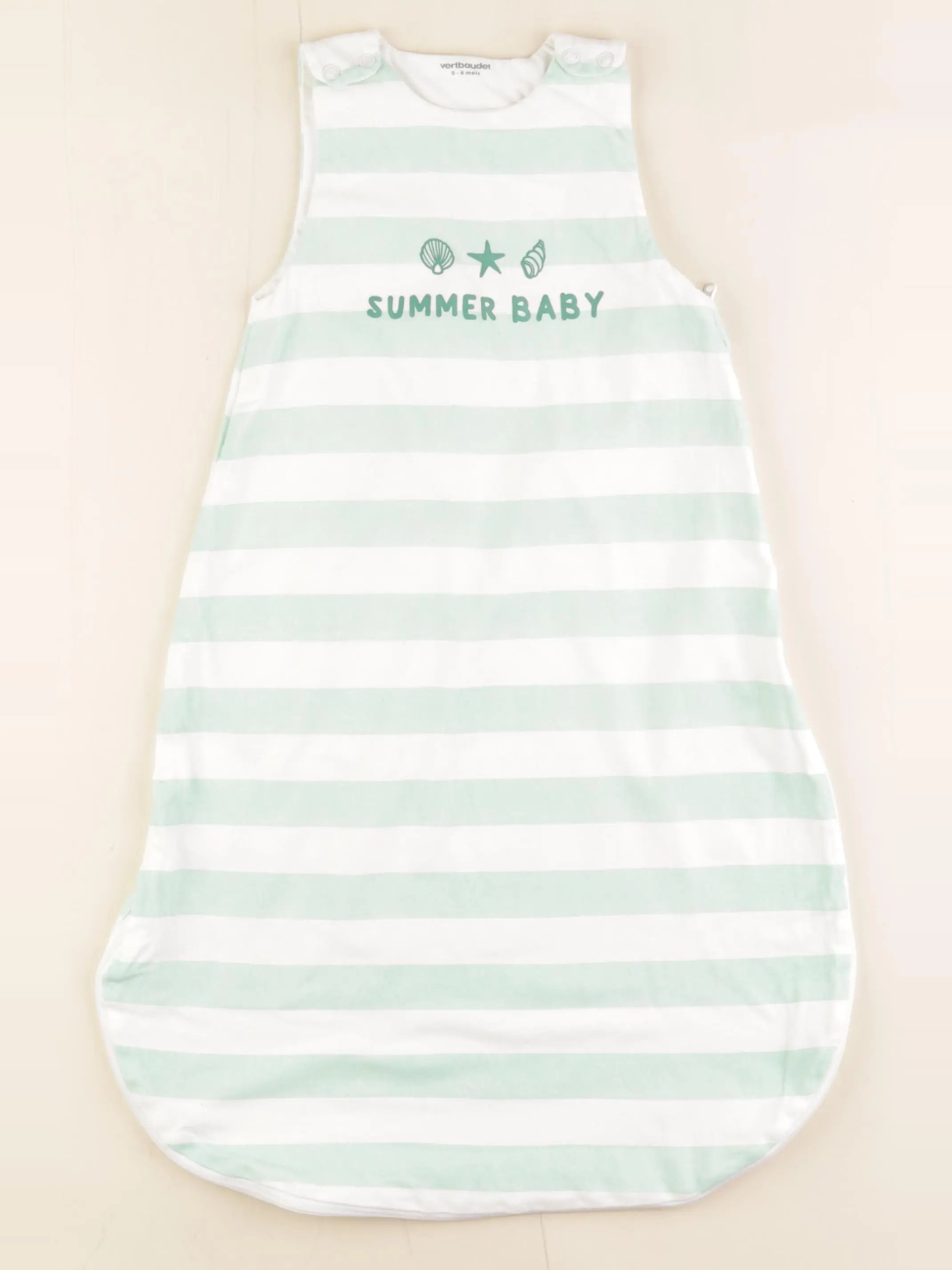 Vertbaudet - gigoteuse TOG 1 blanc, vert - 0/6 mois