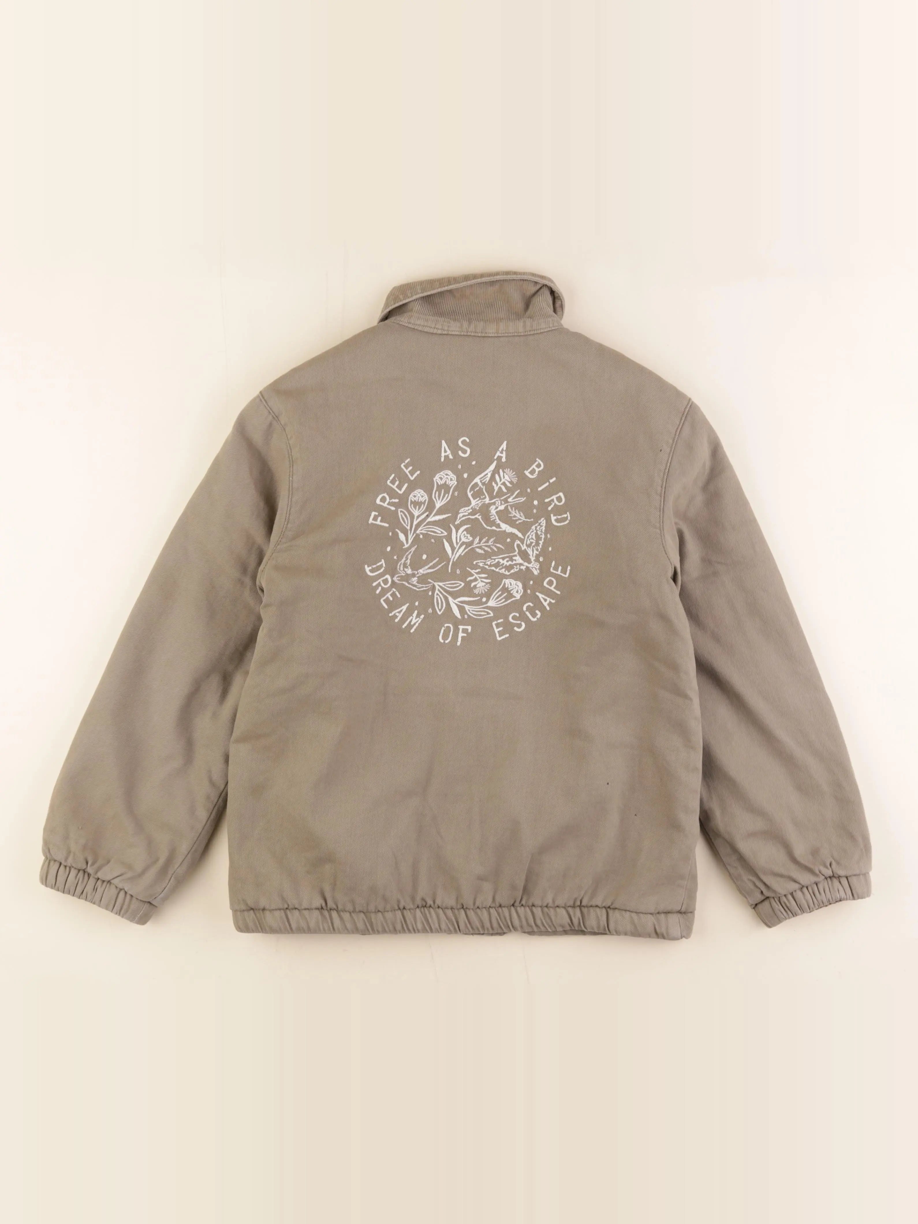 Vertbaudet - veste imprimé au dos vert - 10 ans