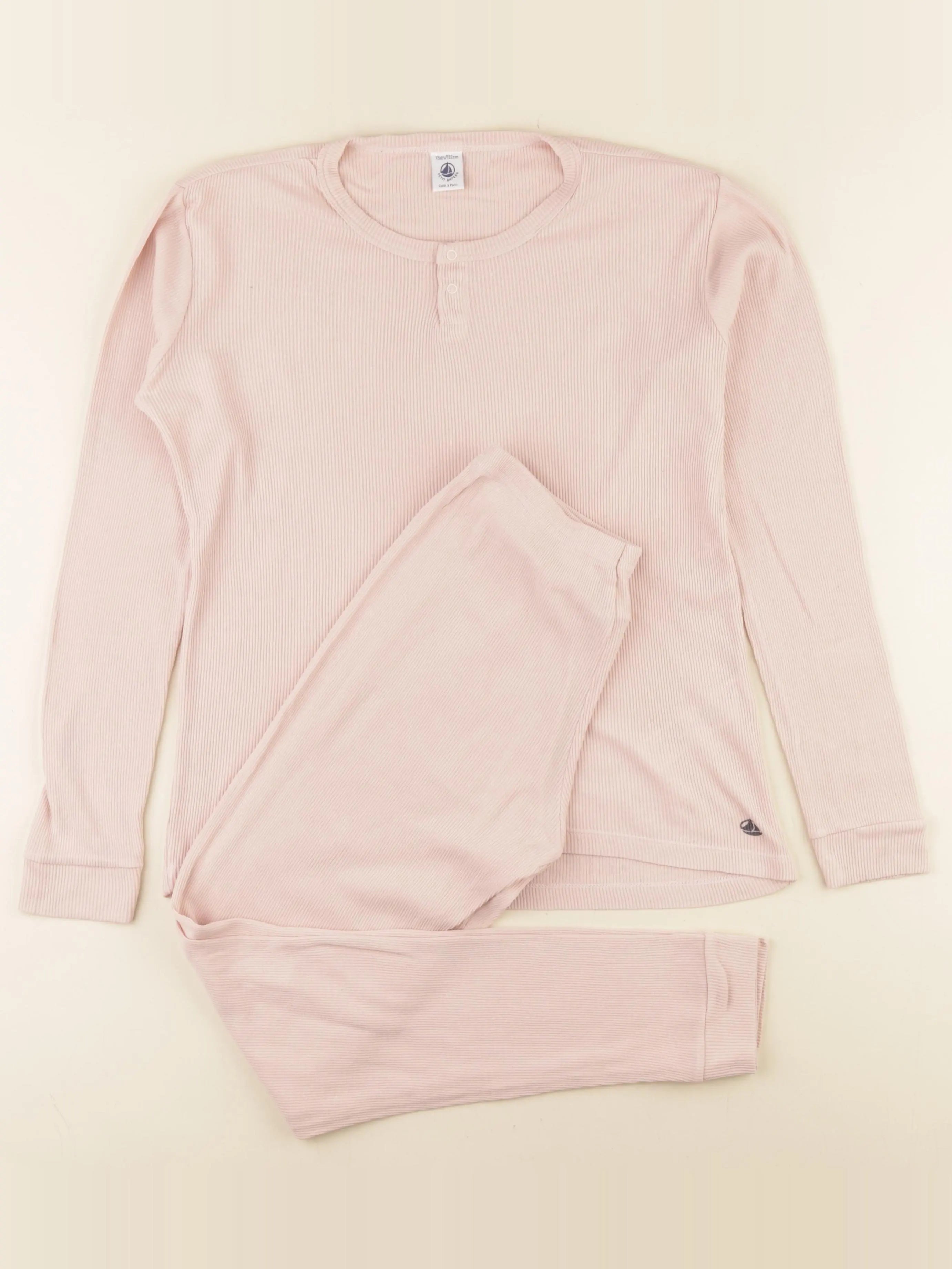 Petit Bateau - pyjama coton rose - 12 ans