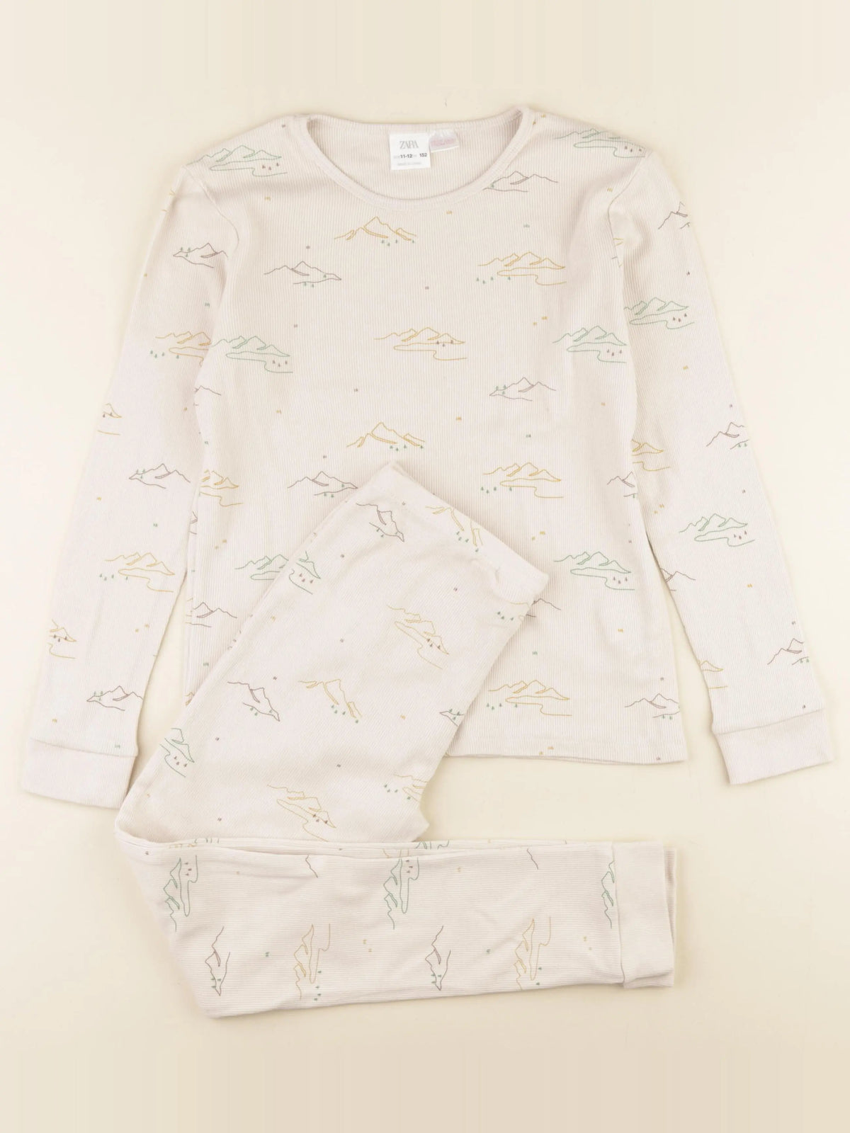 Zara - pyjama coton beige - 12 ans