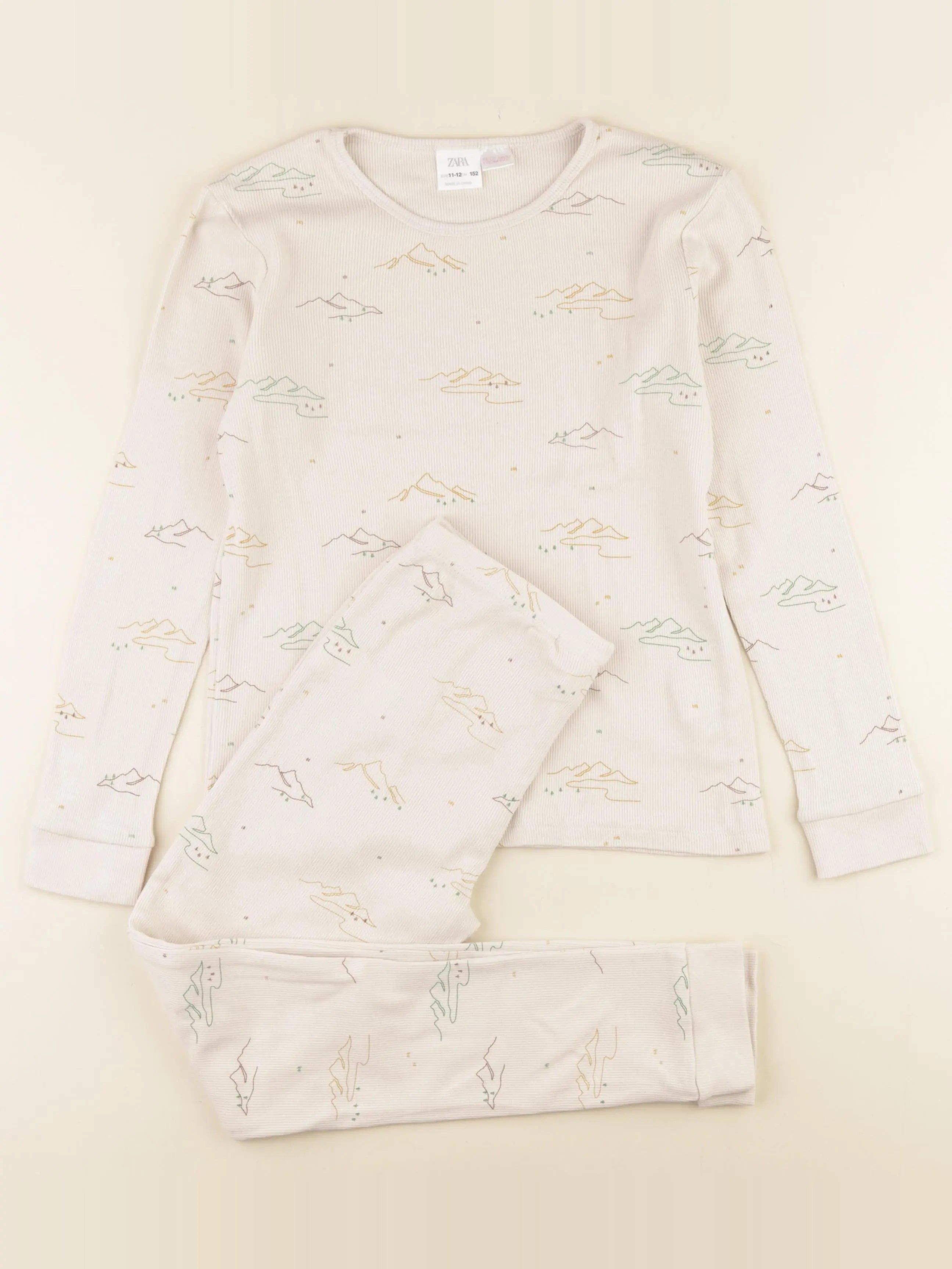 Zara - pyjama coton beige - 12 ans