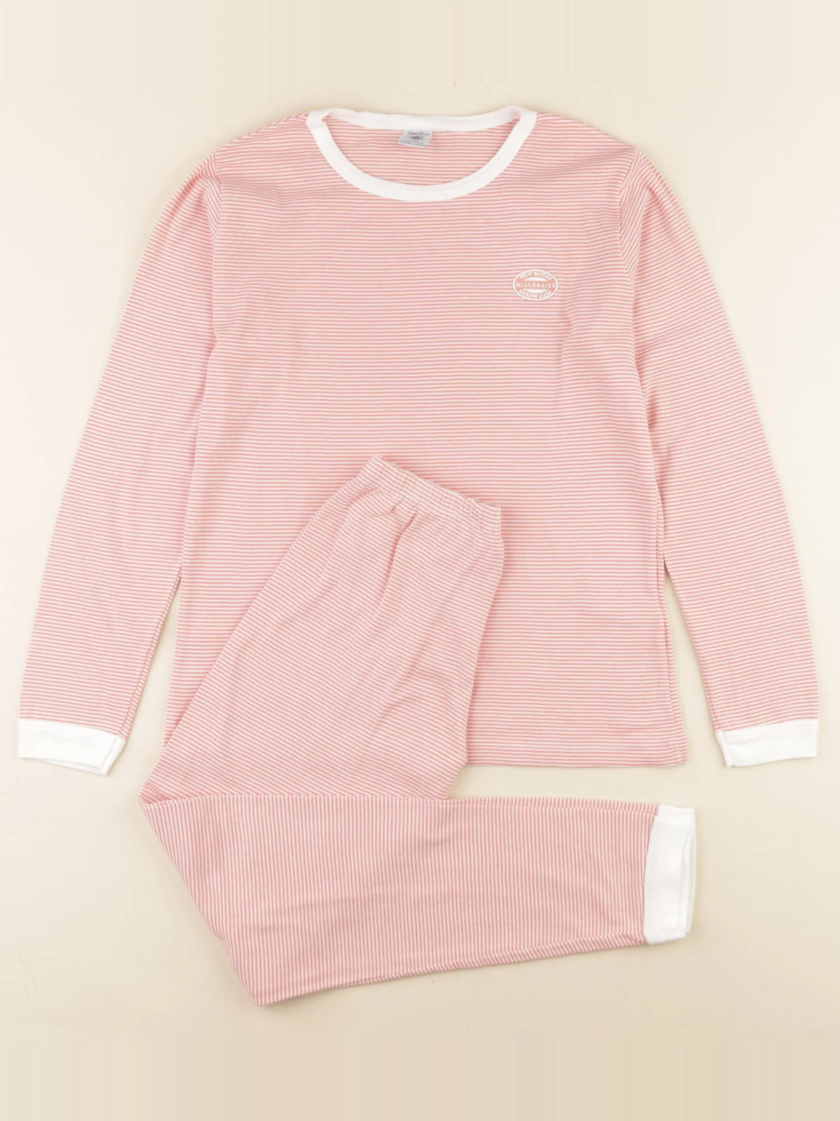 Petit Bateau - pyjama coton rose - 12 ans