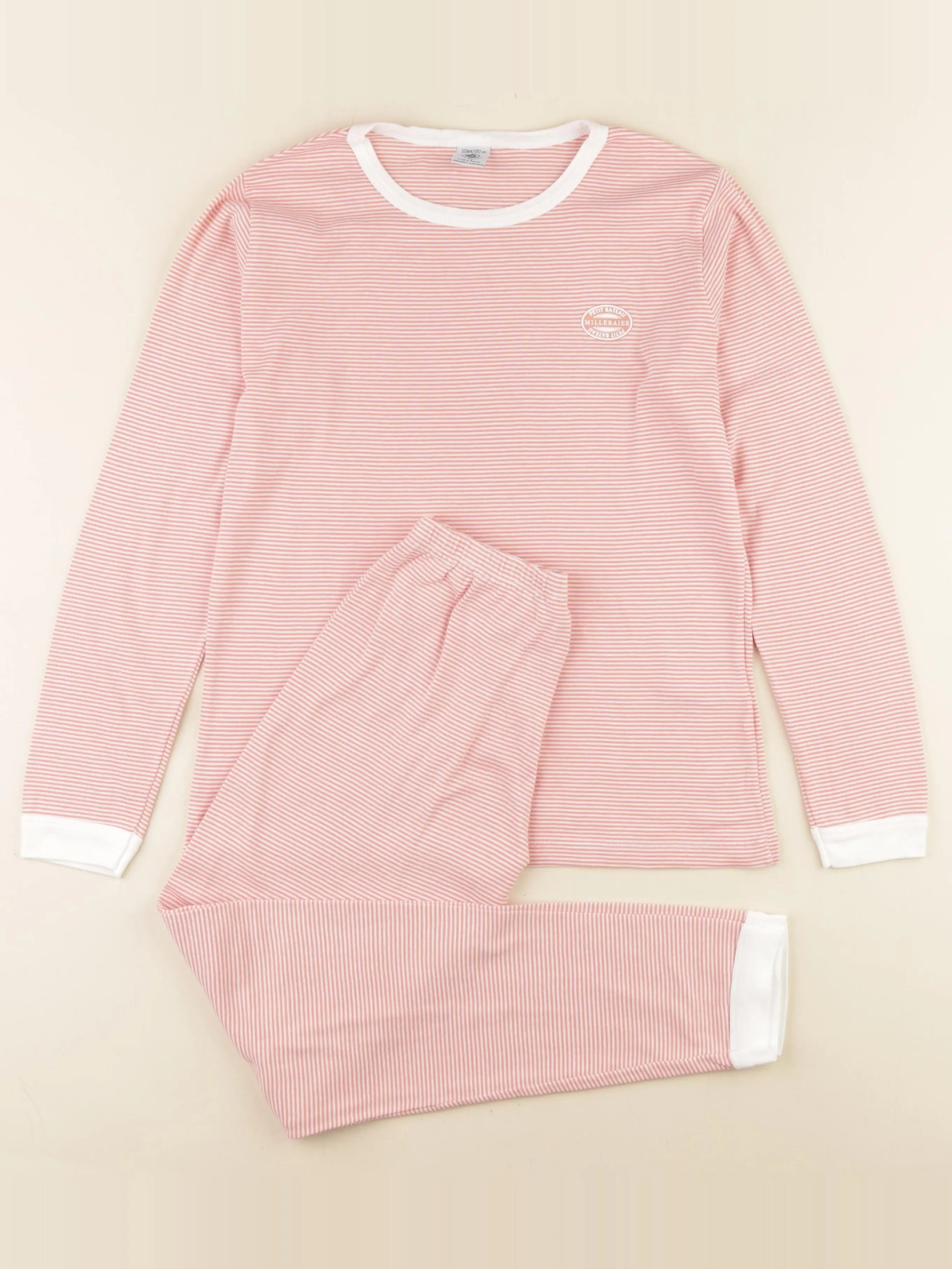 Petit Bateau - pyjama coton rose - 12 ans