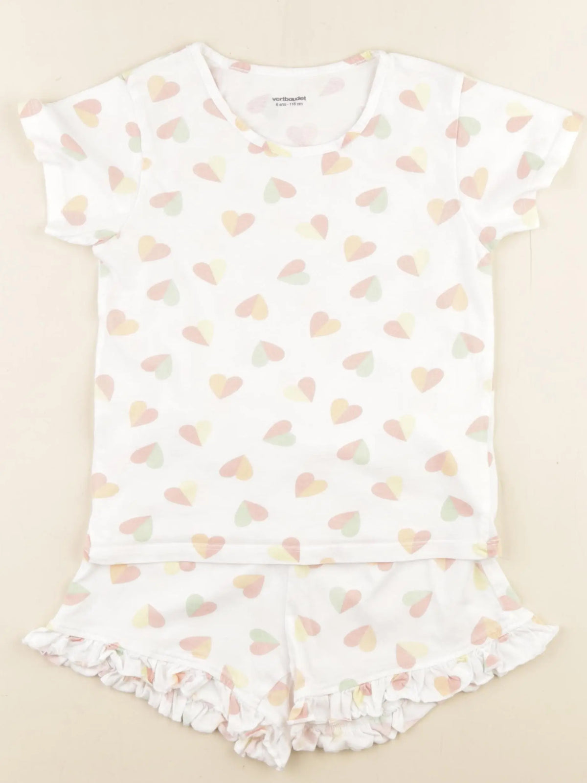 Vertbaudet - pyjama coton blanc - 6 ans