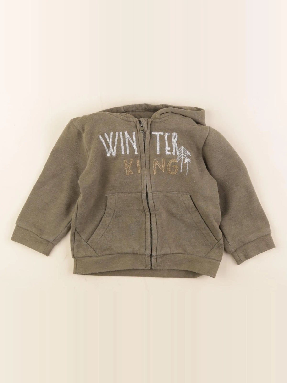 Vertbaudet - sweat vert - 18 mois