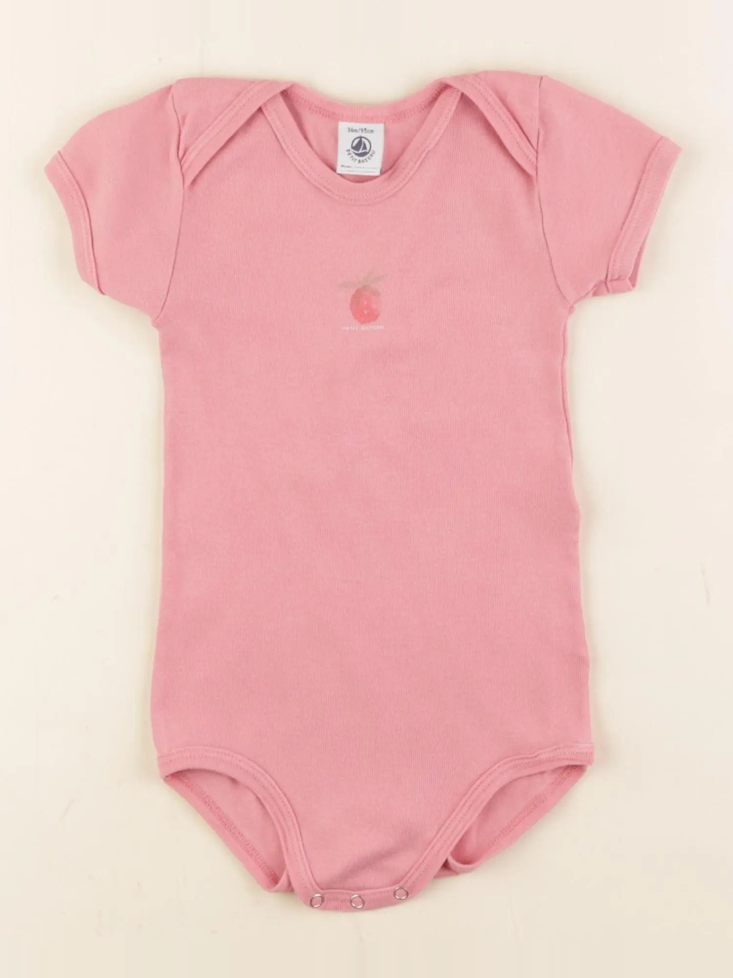 Petit Bateau - body rose - 36 mois
