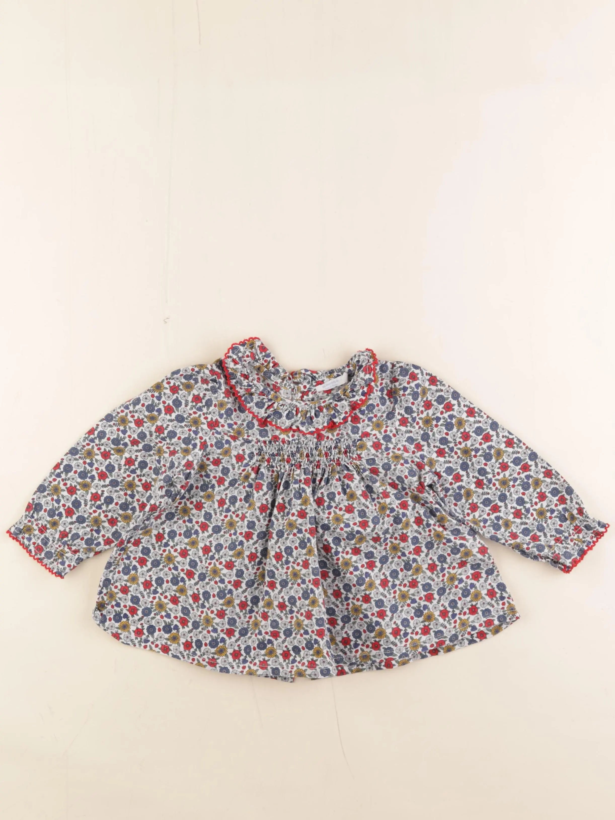 Boutchou - blouse multicolore - 12 mois