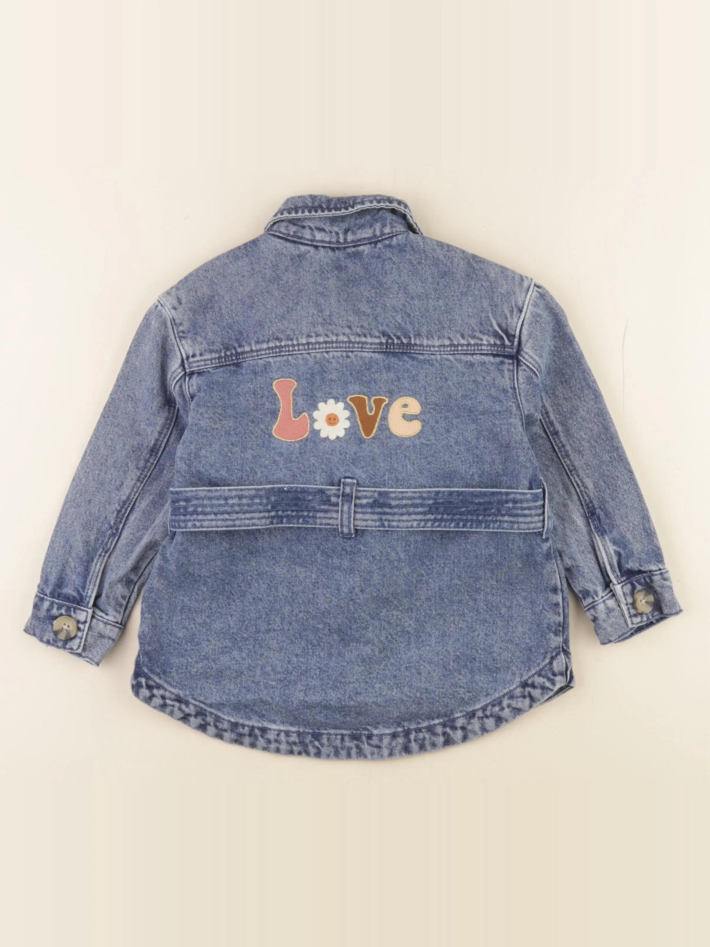 Vertbaudet - veste imprimé au dos bleu - 4 ans