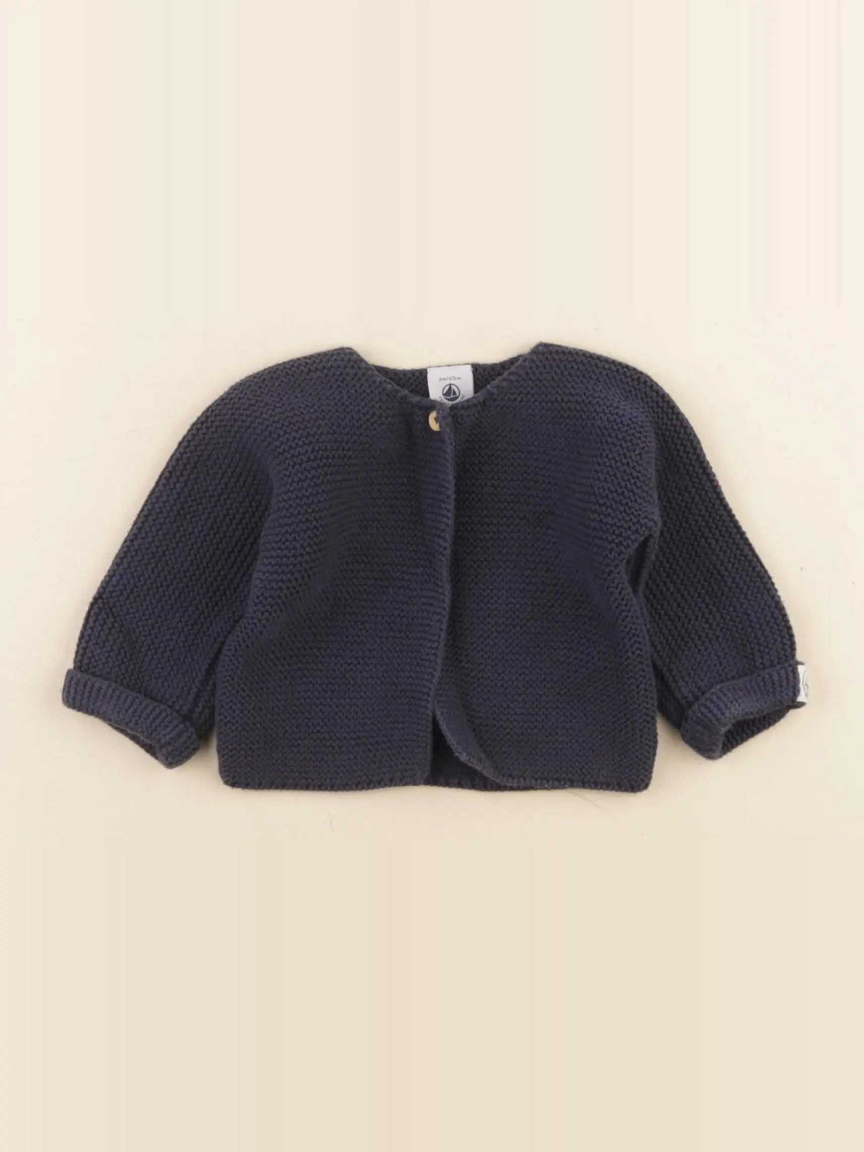 Petit Bateau - gilet bleu - 6 mois
