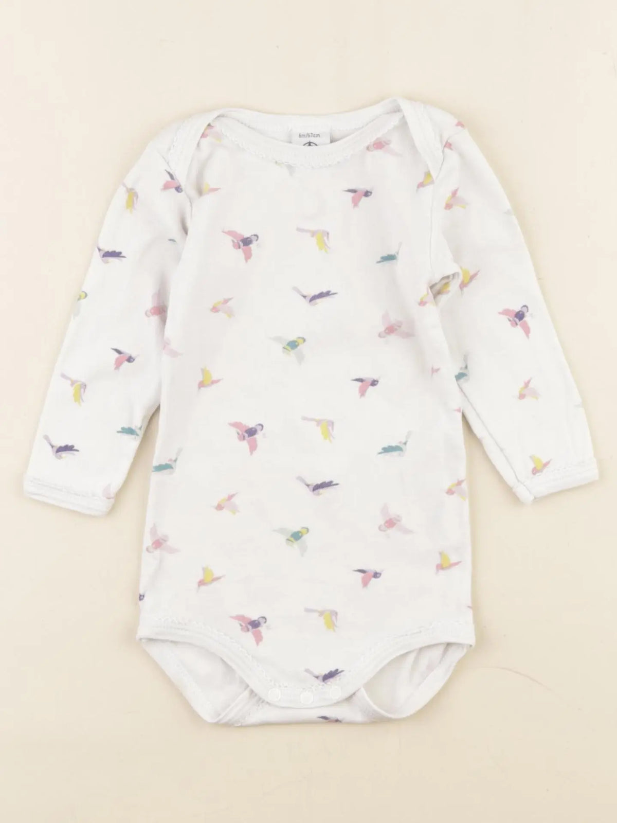 Petit Bateau - body beige - 6 mois