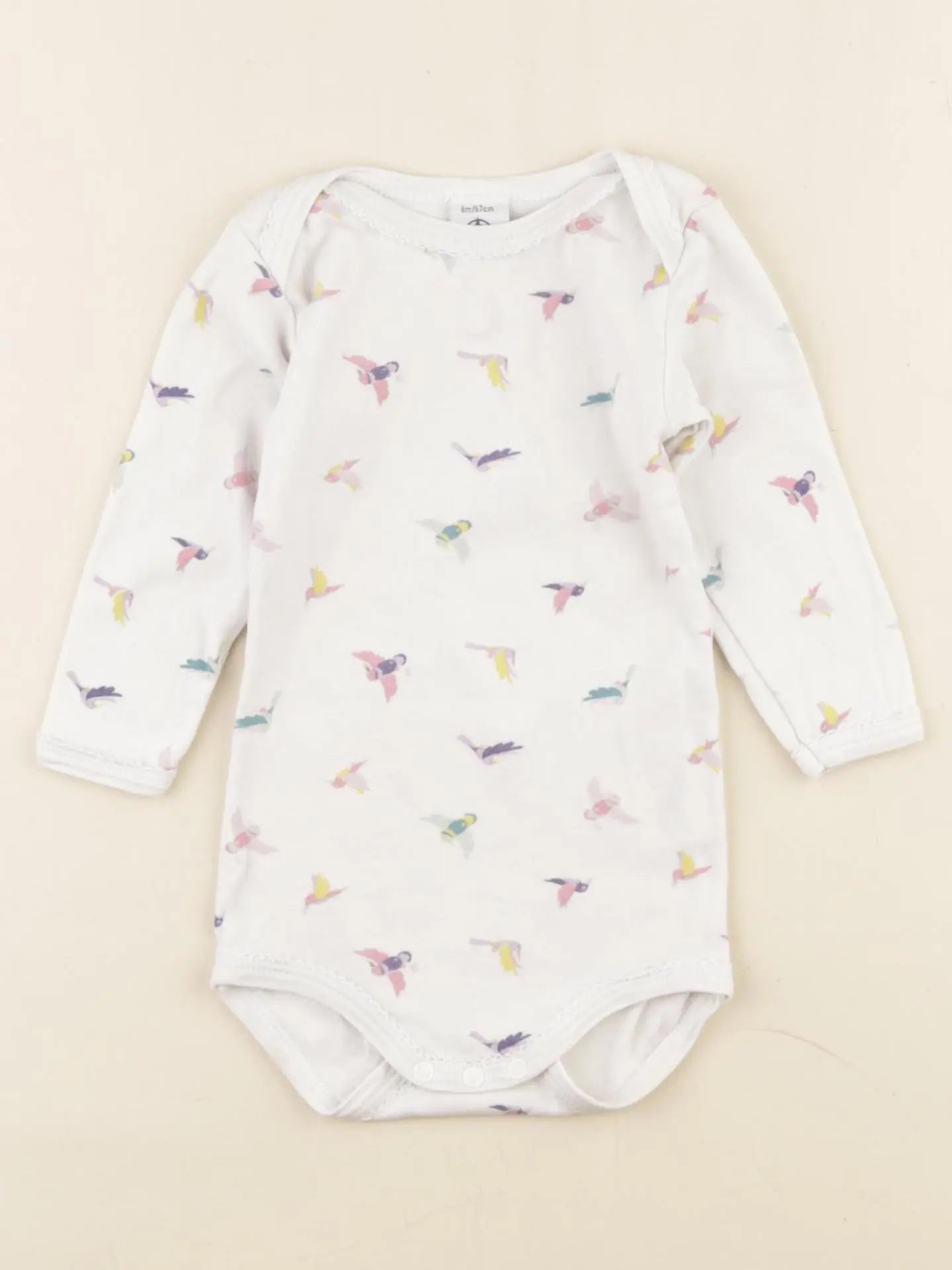 Petit Bateau - body beige - 6 mois