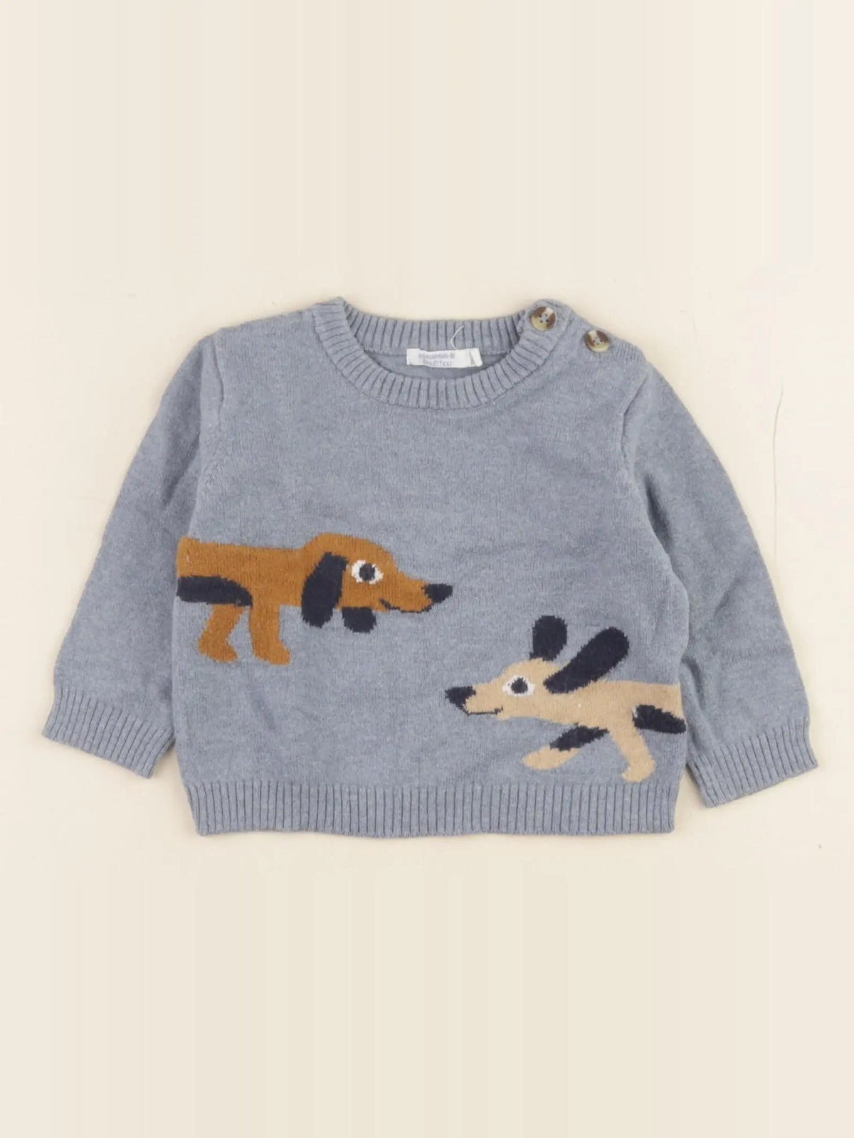 Boutchou - pull bleu - 6 mois