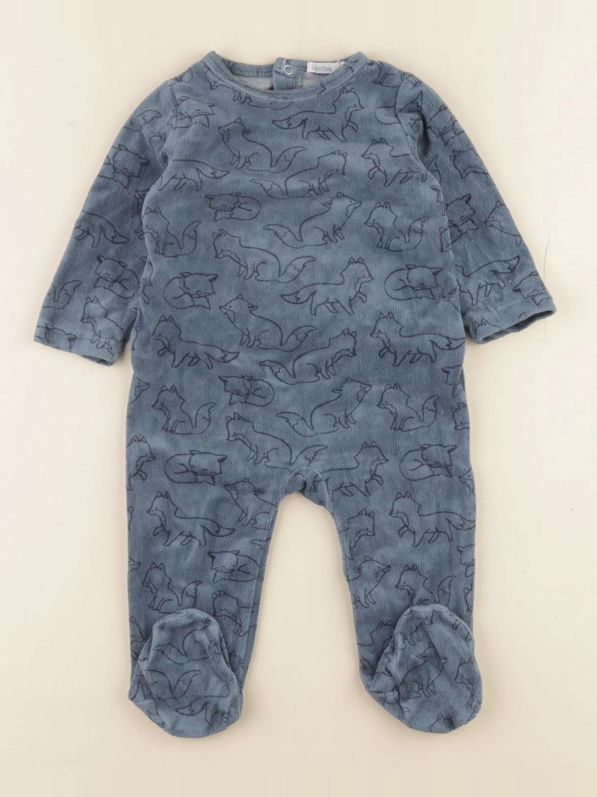 Boutchou - pyjama velours bleu - 9 mois