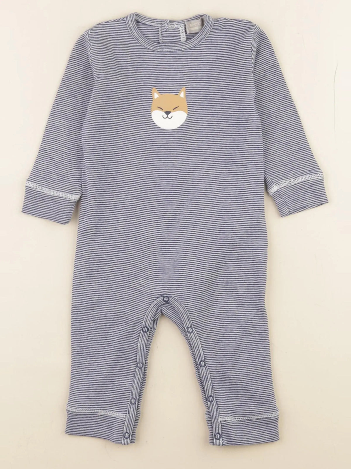 Boutchou - pyjama coton bleu - 9 mois