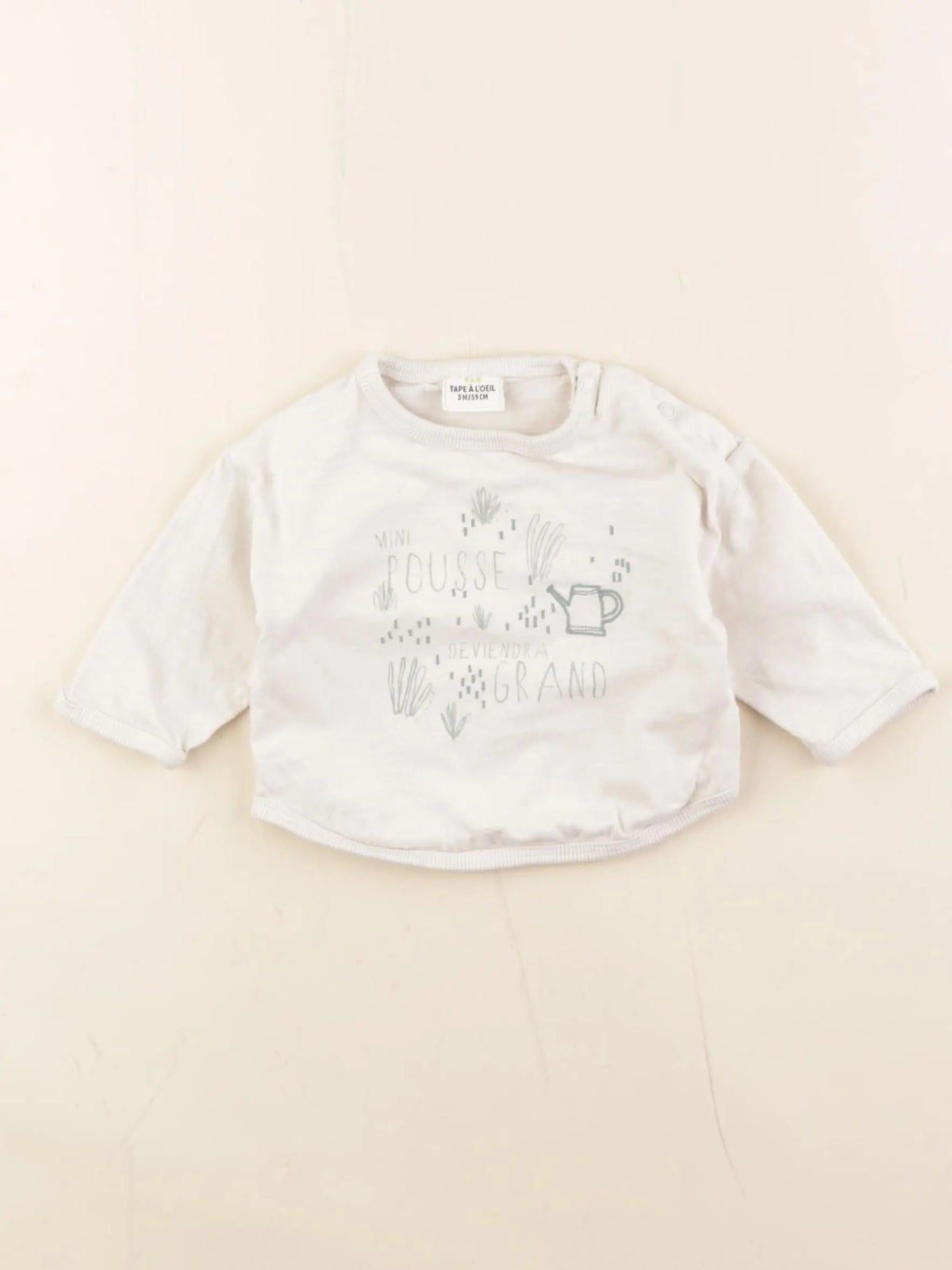 Tape à l'oeil - tee-shirt beige - 3 mois