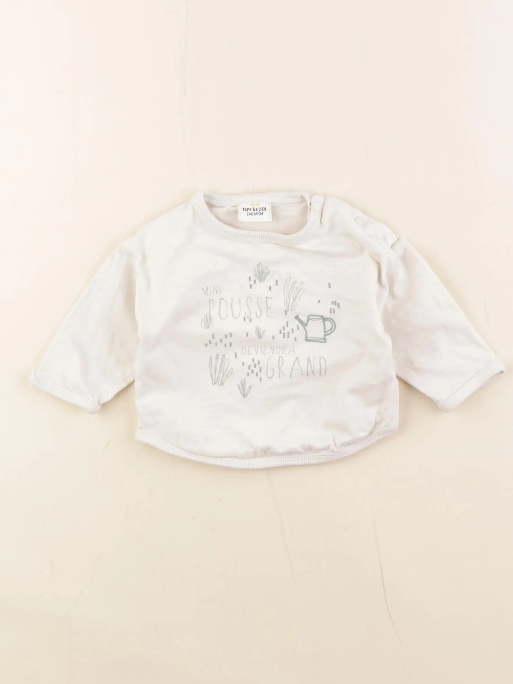 Tape à l'oeil - tee-shirt beige - 3 mois