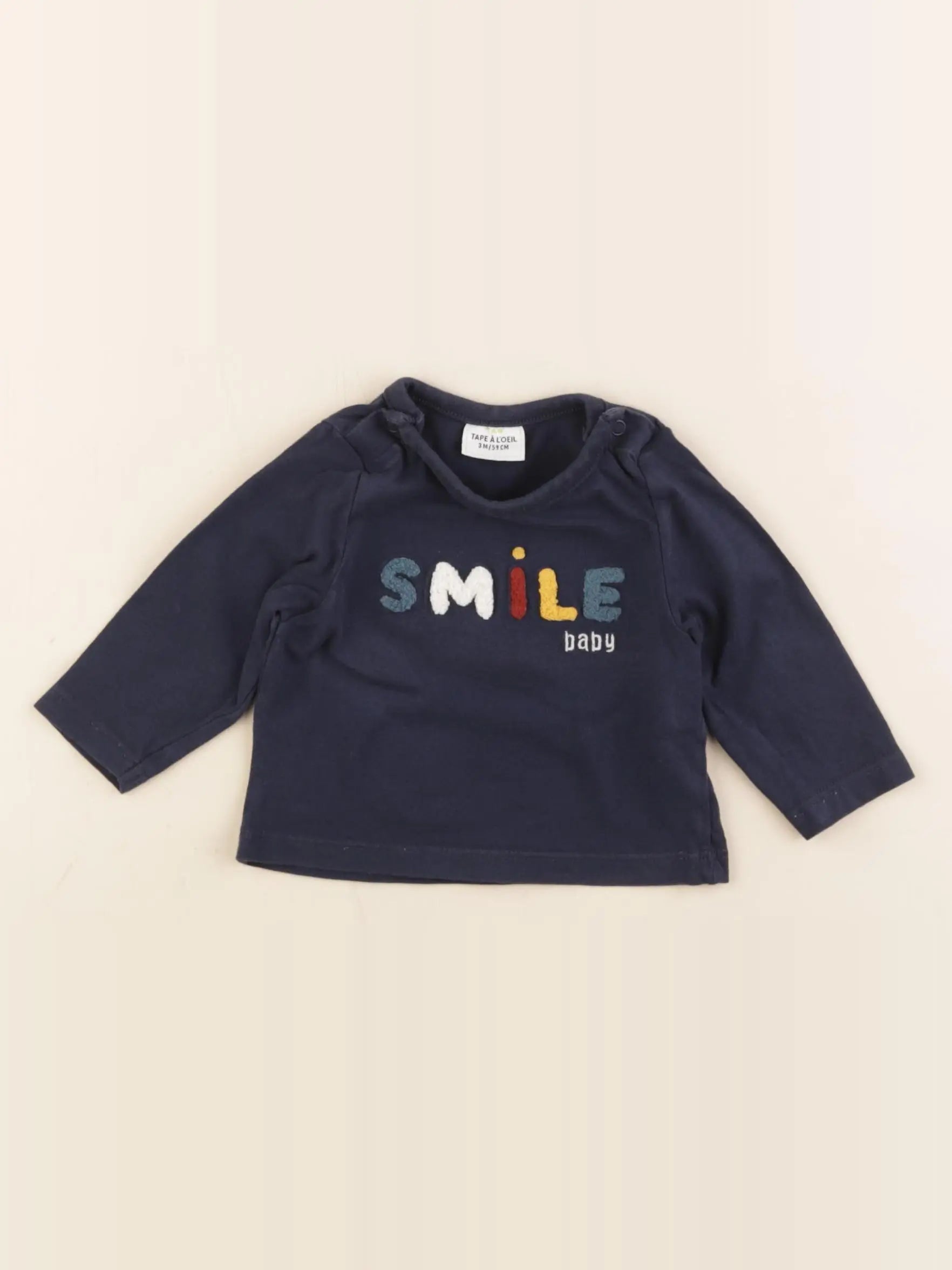Tape à l'oeil - tee-shirt bleu - 3 mois