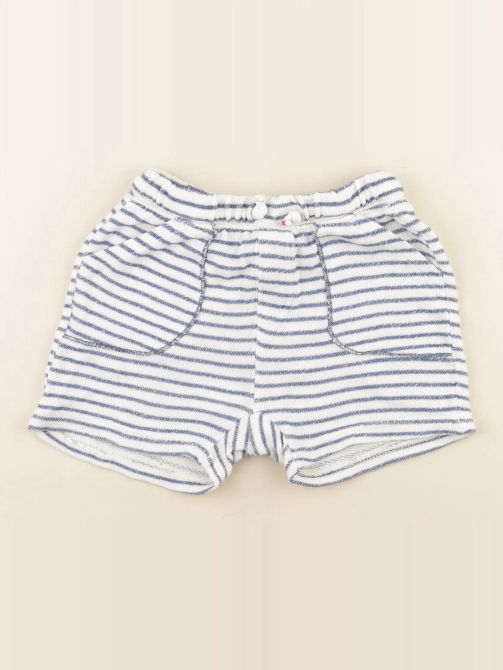 Zara - short blanc, bleu - 4/5 ans