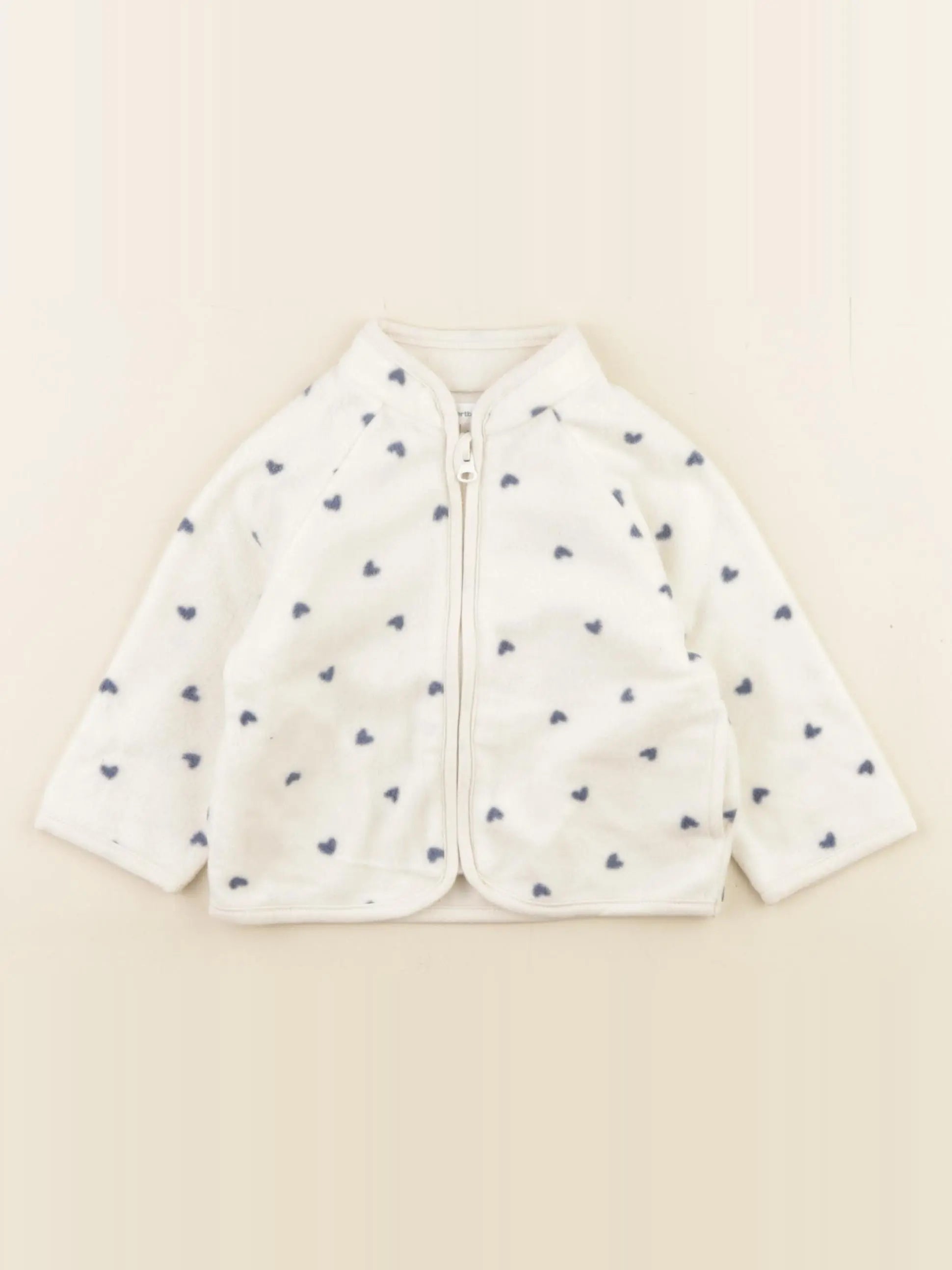 Vertbaudet - polaire blanc, bleu - 9 mois