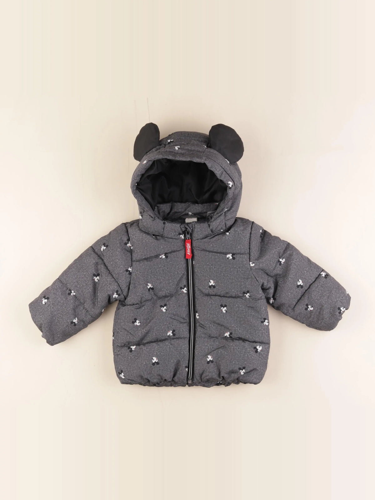 H&M - doudoune gris - 6/9 mois