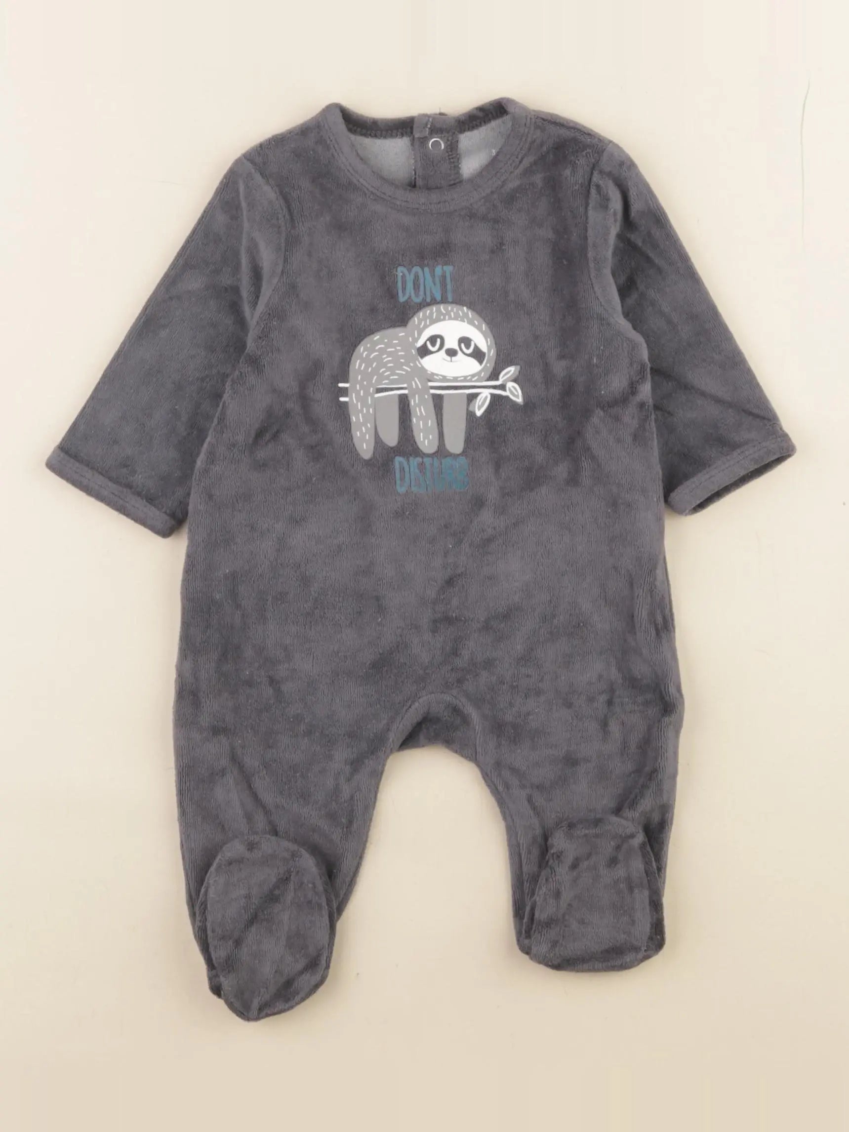La Redoute - pyjama velours gris - 3 mois