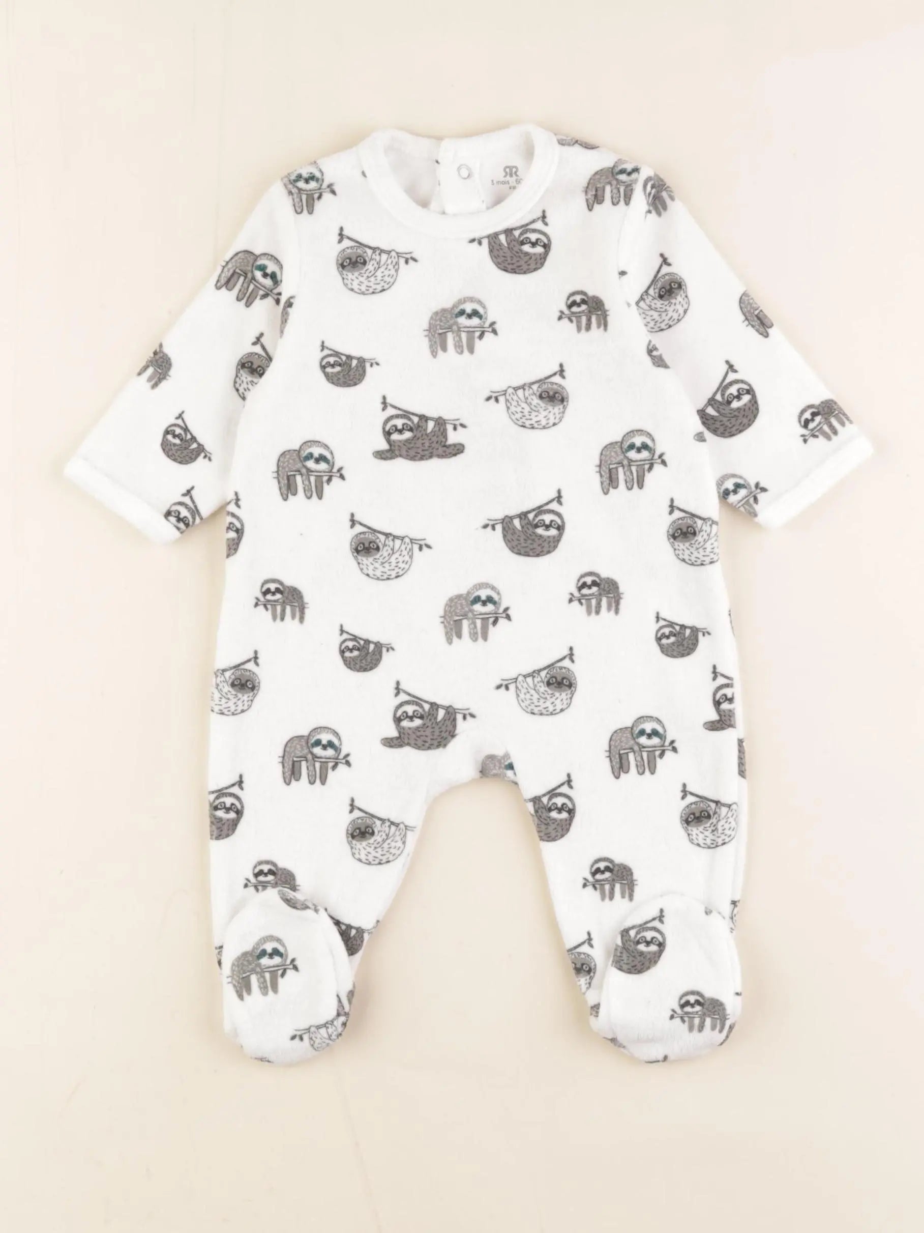 La Redoute - pyjama velours blanc - 3 mois