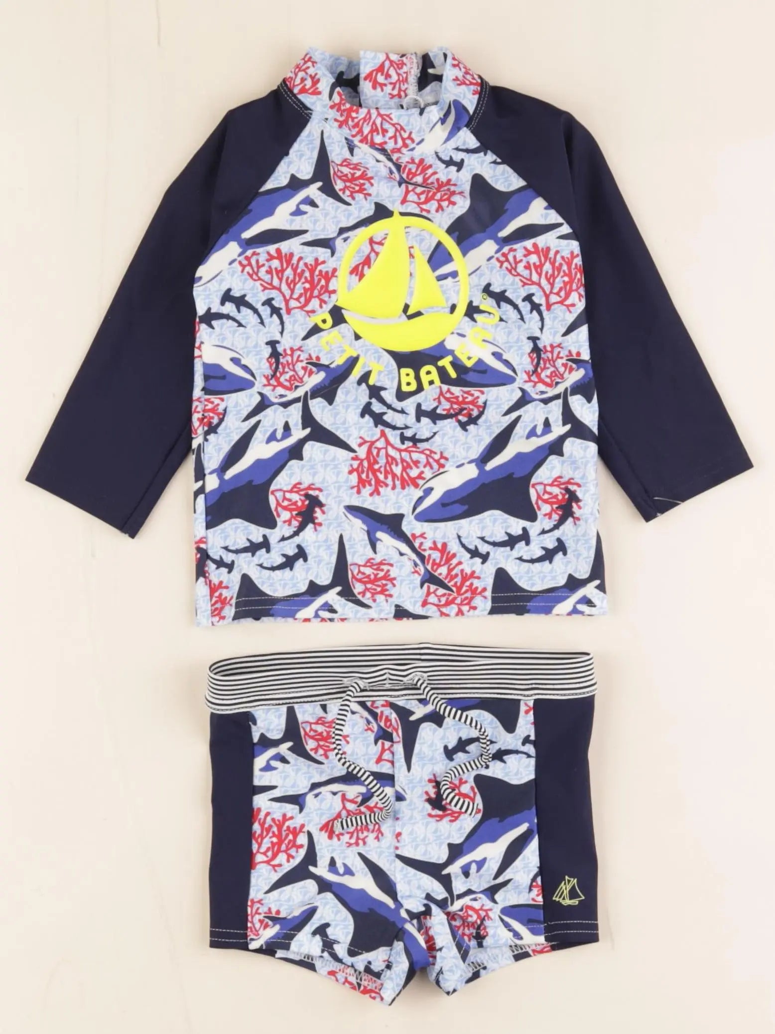 Petit Bateau - maillot de bain bleu - 12 mois