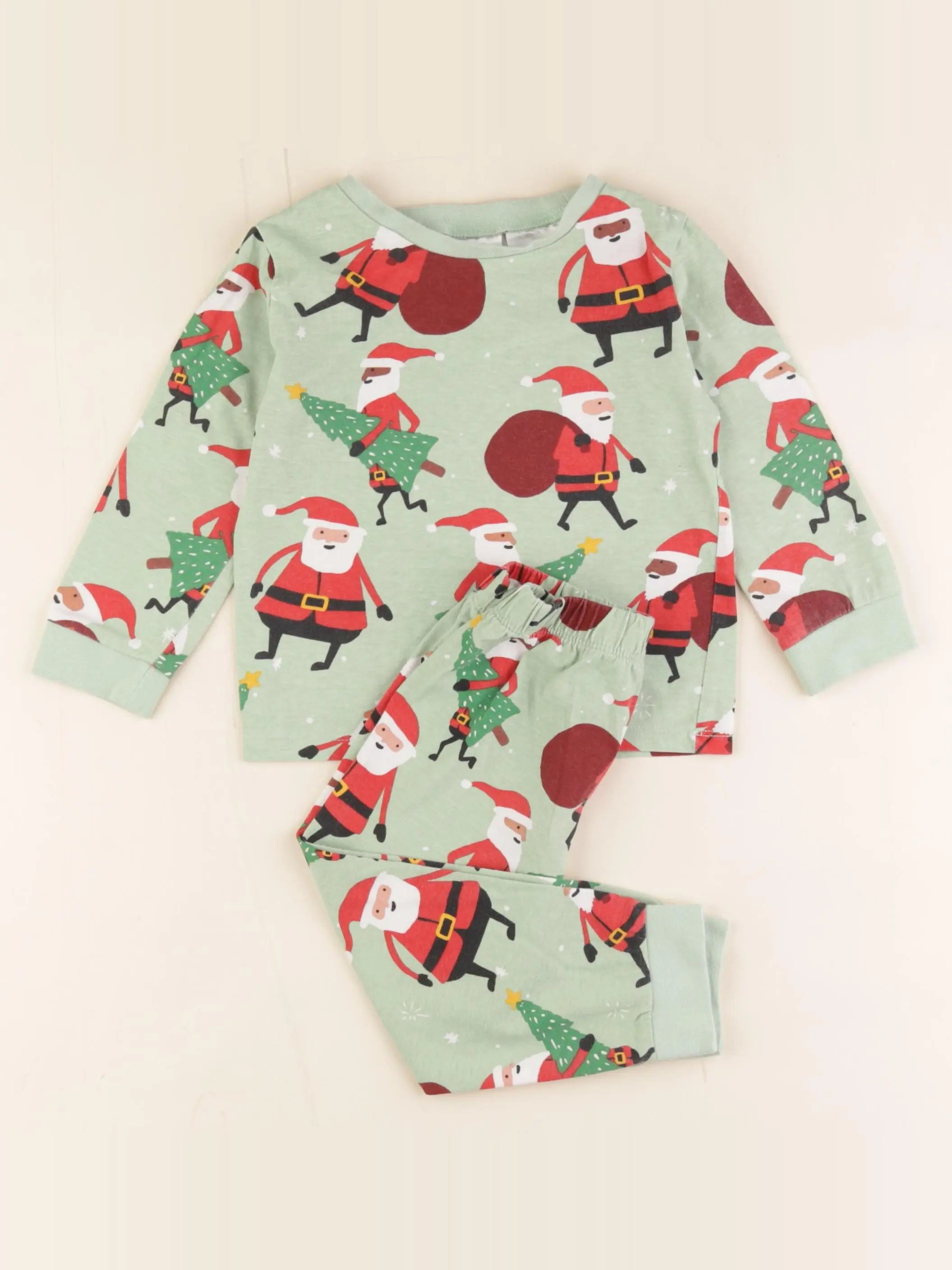 H&M - pyjama coton vert - 18/24 mois